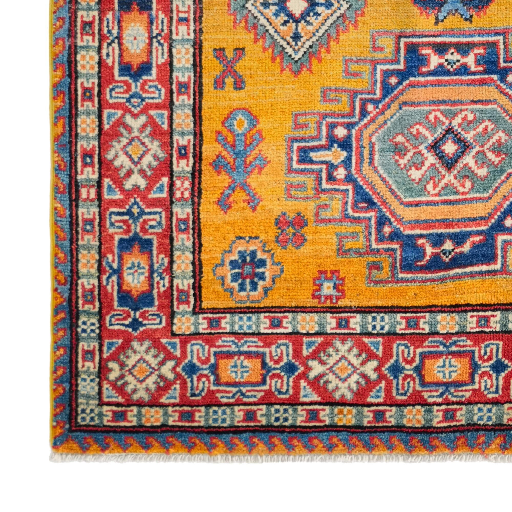 3' 2 x 5' 2 Hand Knotted Kazak Rug