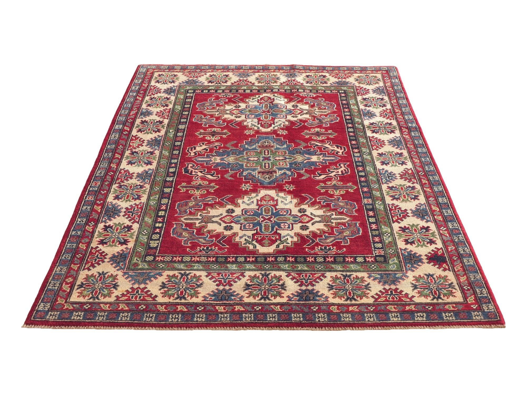 4' 10 x 7' 3 Hand Knotted Kazak Rug
