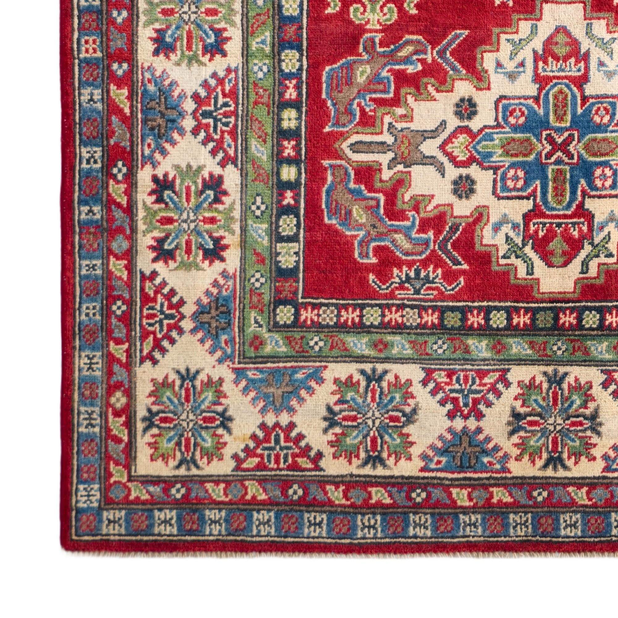 4' 10 x 7' 3 Hand Knotted Kazak Rug
