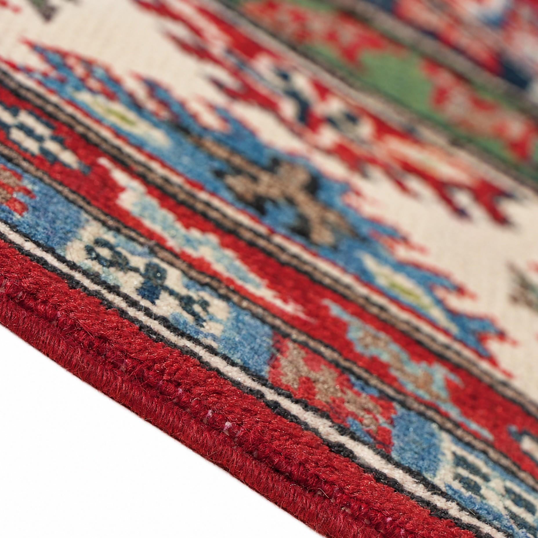 4' 10 x 7' 3 Hand Knotted Kazak Rug