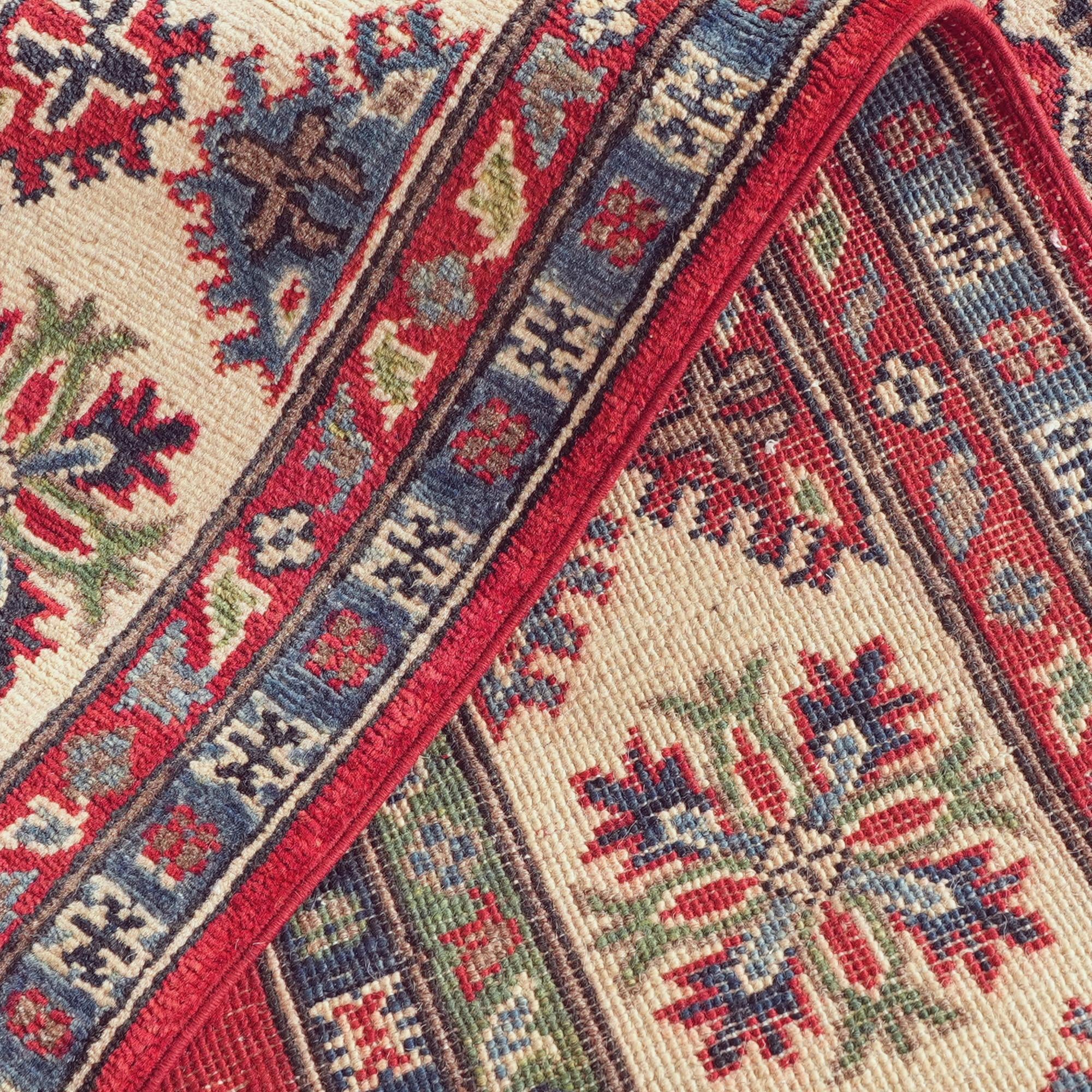 4' 10 x 7' 3 Hand Knotted Kazak Rug