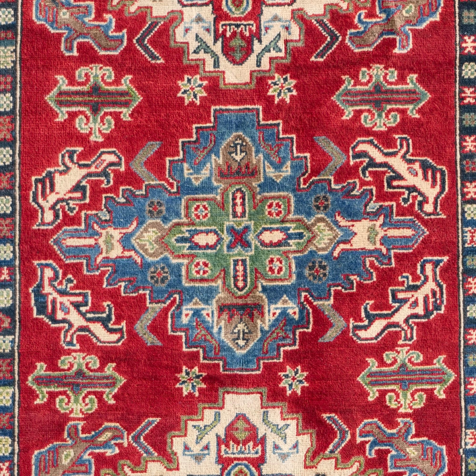 4' 10 x 7' 3 Hand Knotted Kazak Rug
