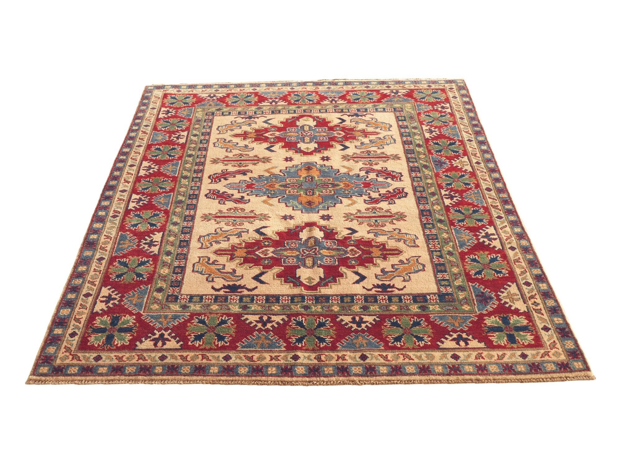 5' x 6' 8 Hand Knotted Kazak Rug