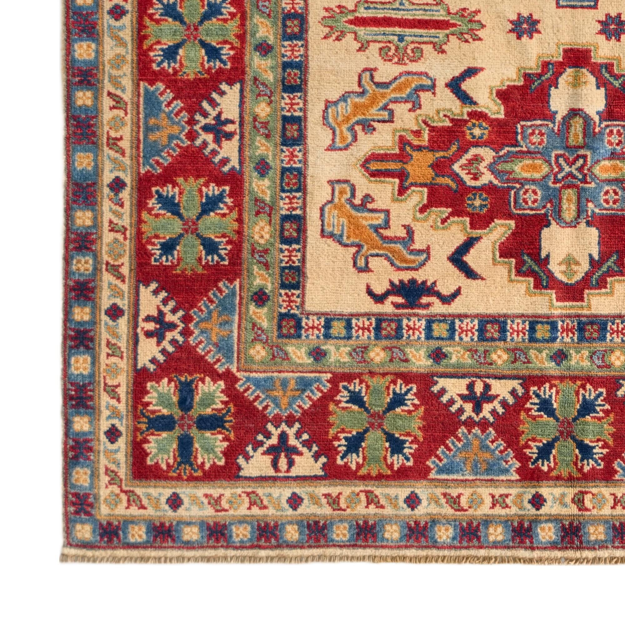 5' x 6' 8 Hand Knotted Kazak Rug