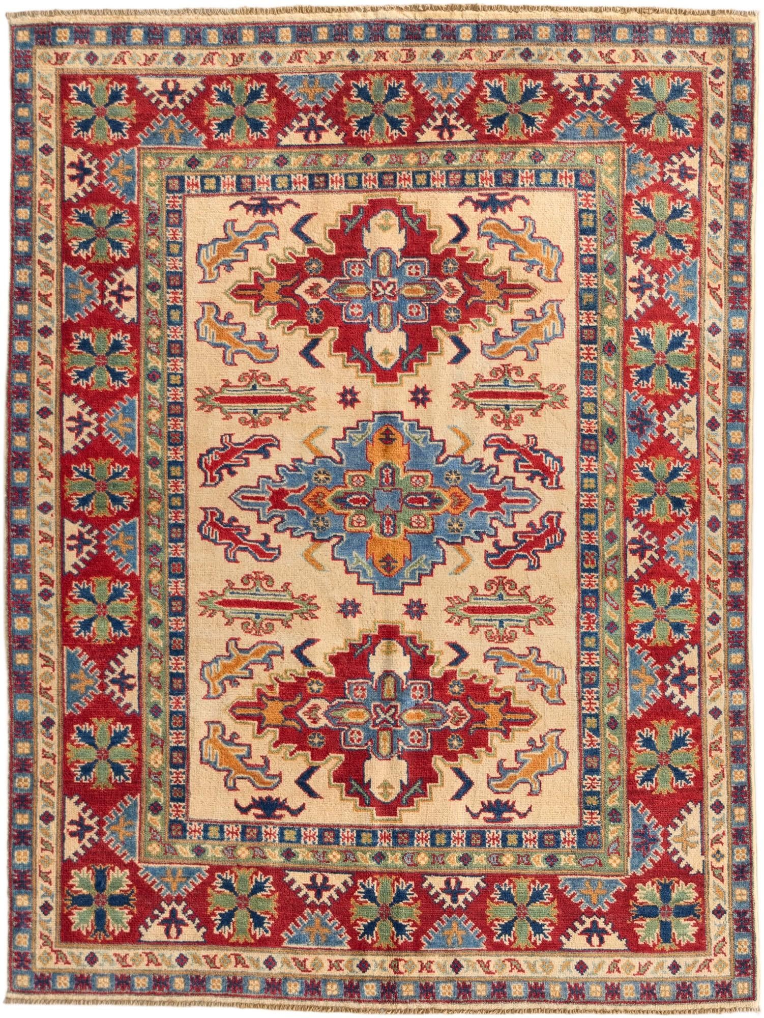 5' x 6' 8 Hand Knotted Kazak Rug