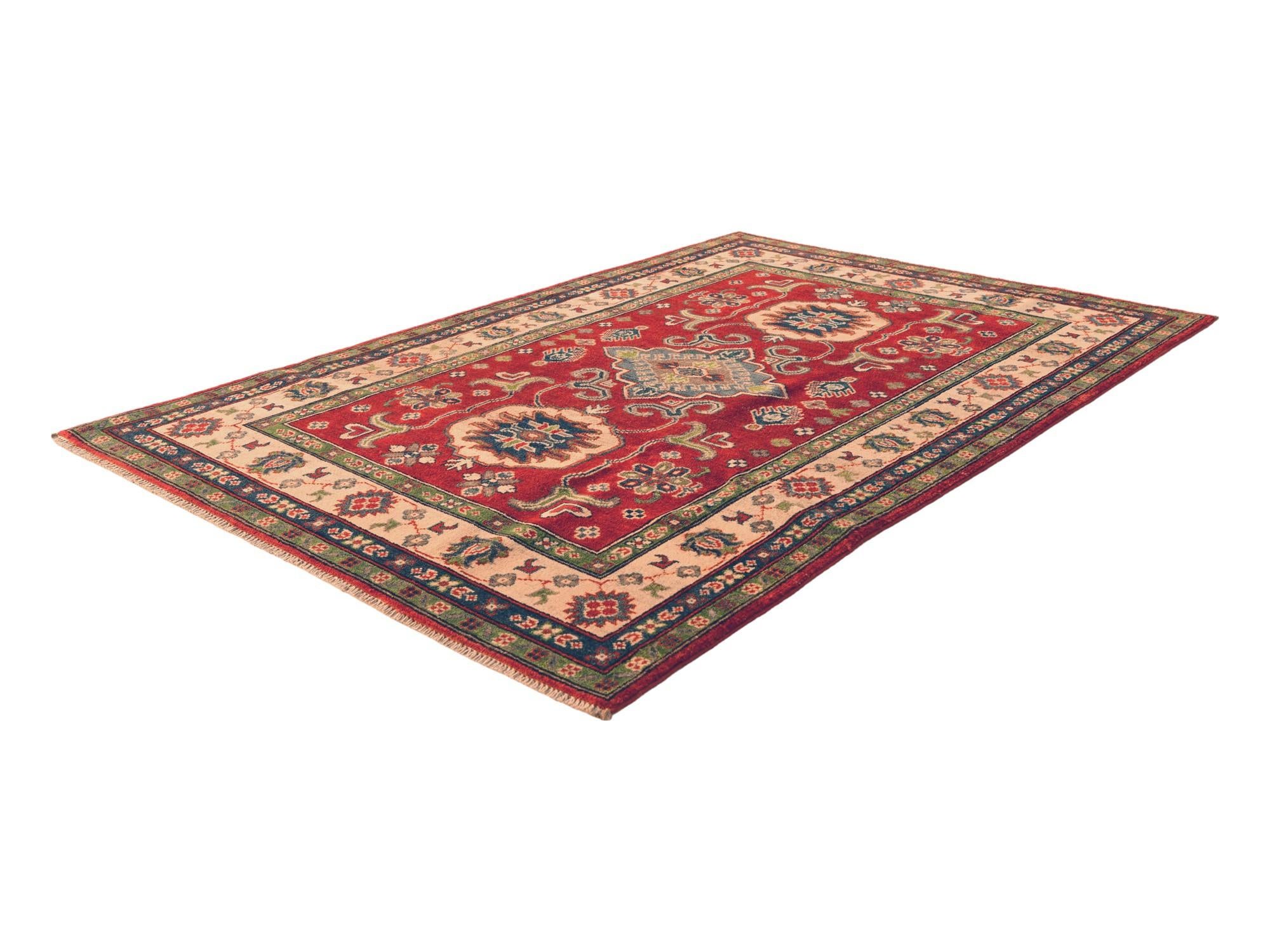 4' 3 x 6' Hand Knotted Kazak Rug
