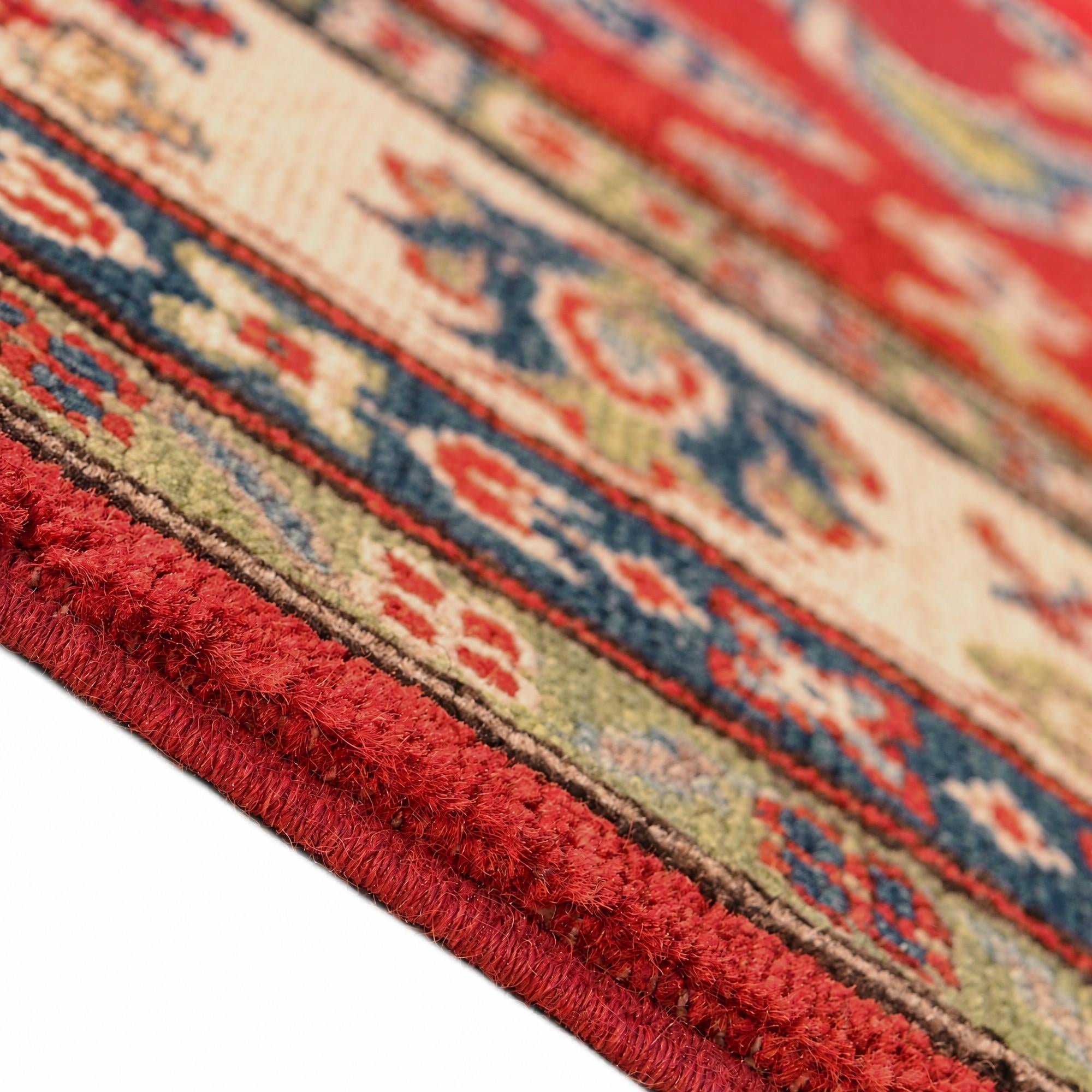 4' 3 x 6' Hand Knotted Kazak Rug