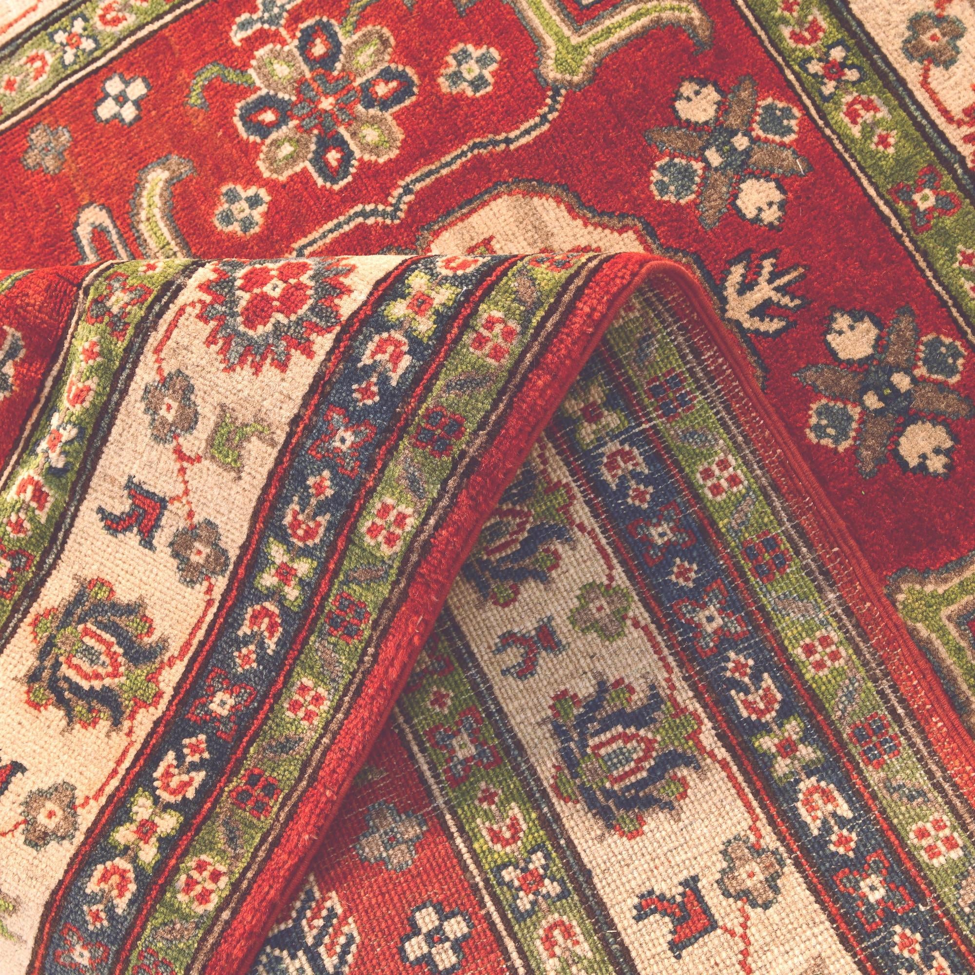 4' 3 x 6' Hand Knotted Kazak Rug