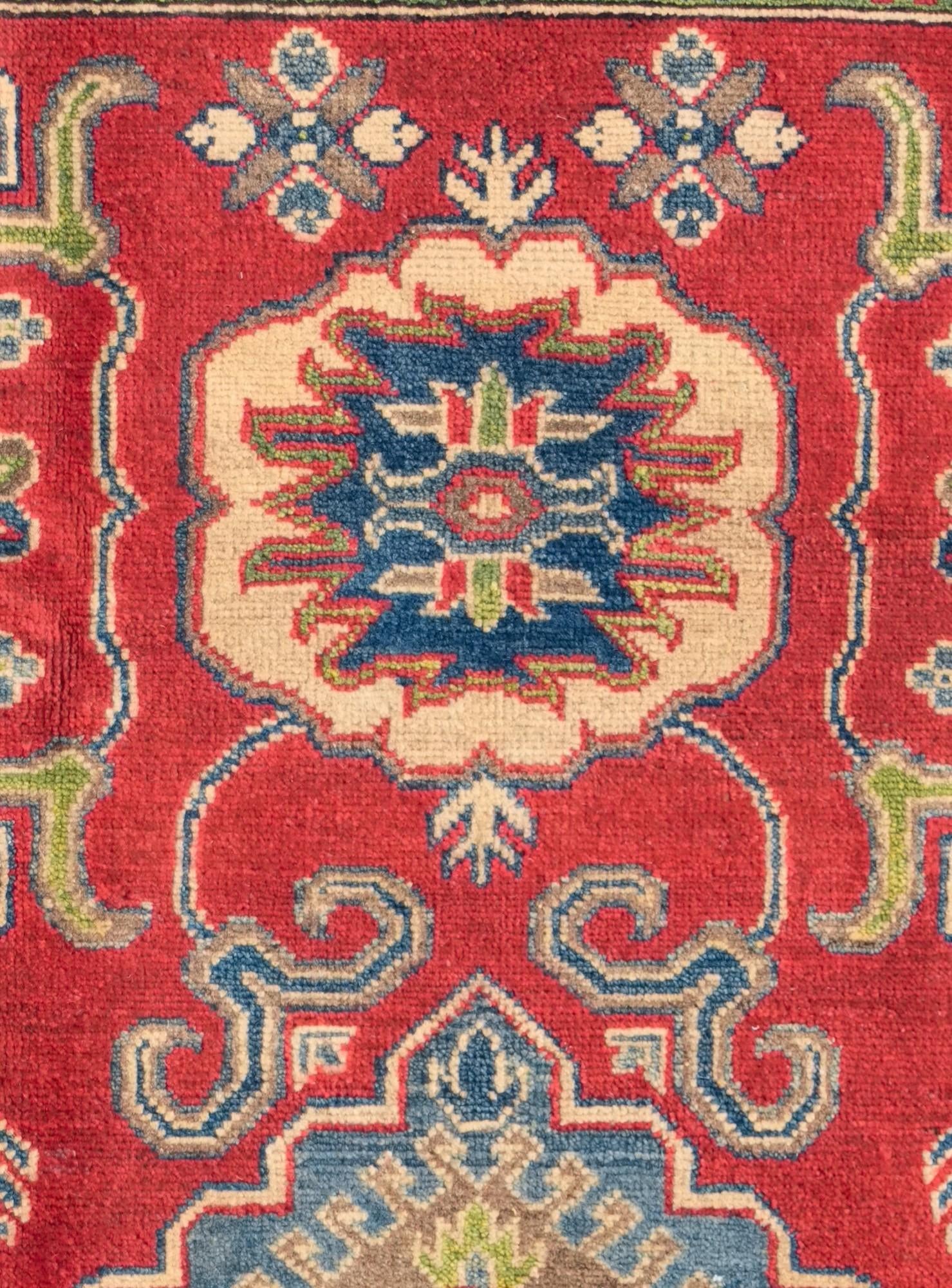 4' 3 x 6' Hand Knotted Kazak Rug