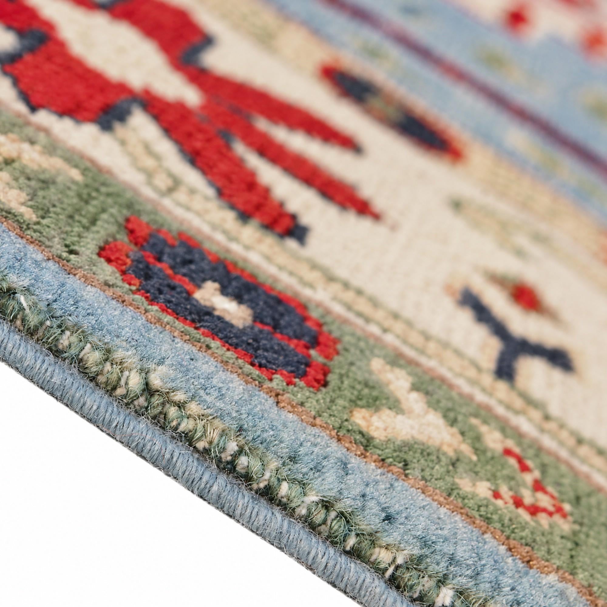 130cm x 185cm Hand Knotted Kazak Rug