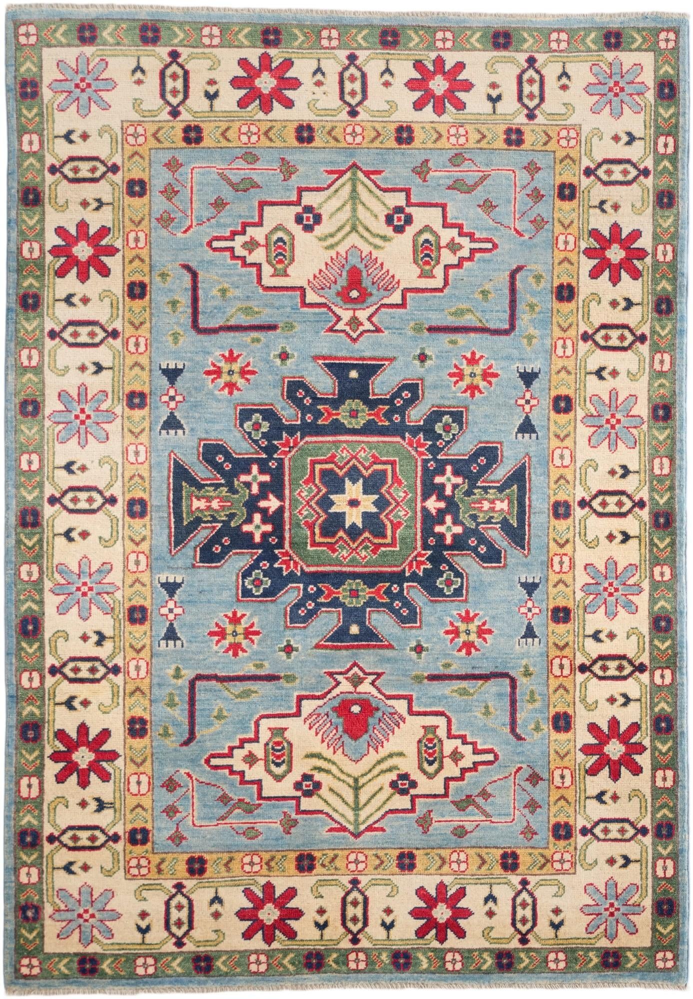 4' 2 x 6' 1 Hand Knotted Kazak Rug