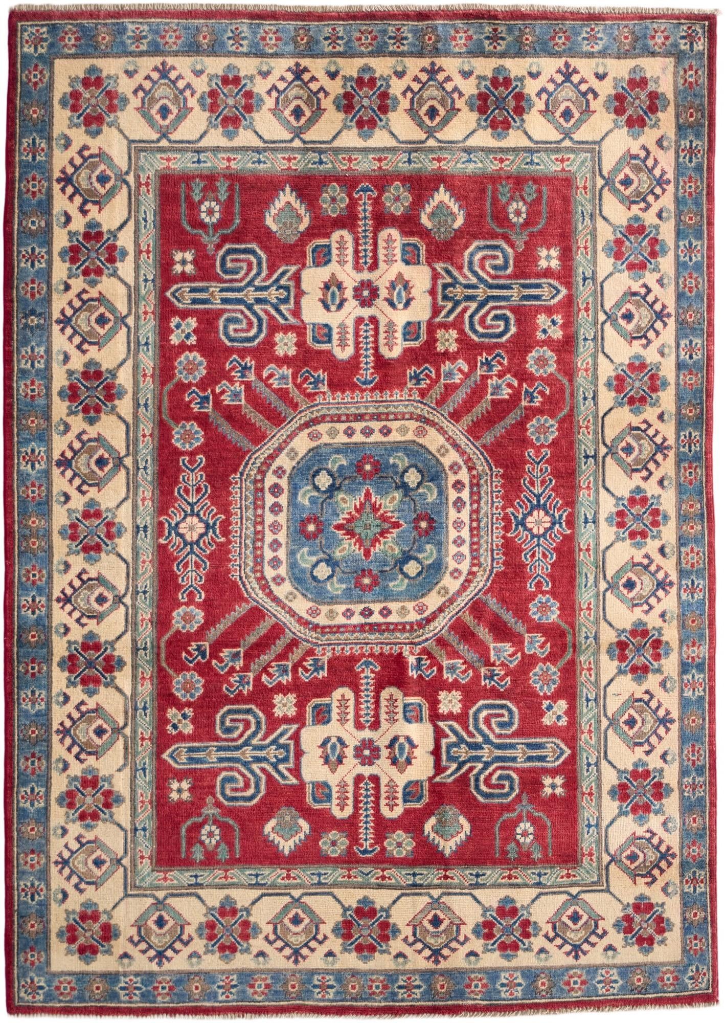 4' 10 x 6' 10 Hand Knotted Kazak Rug