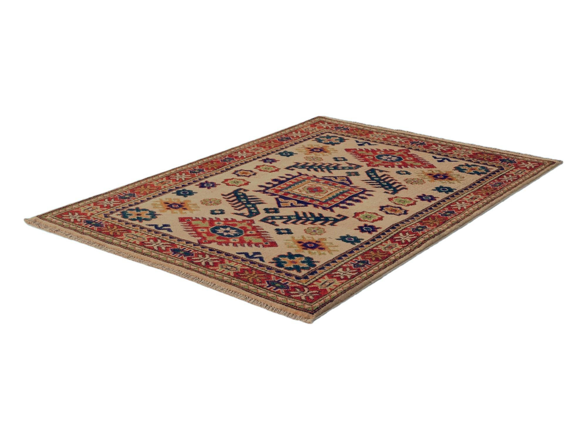 3' 4 x 4' 8 Hand Knotted Kazak Rug