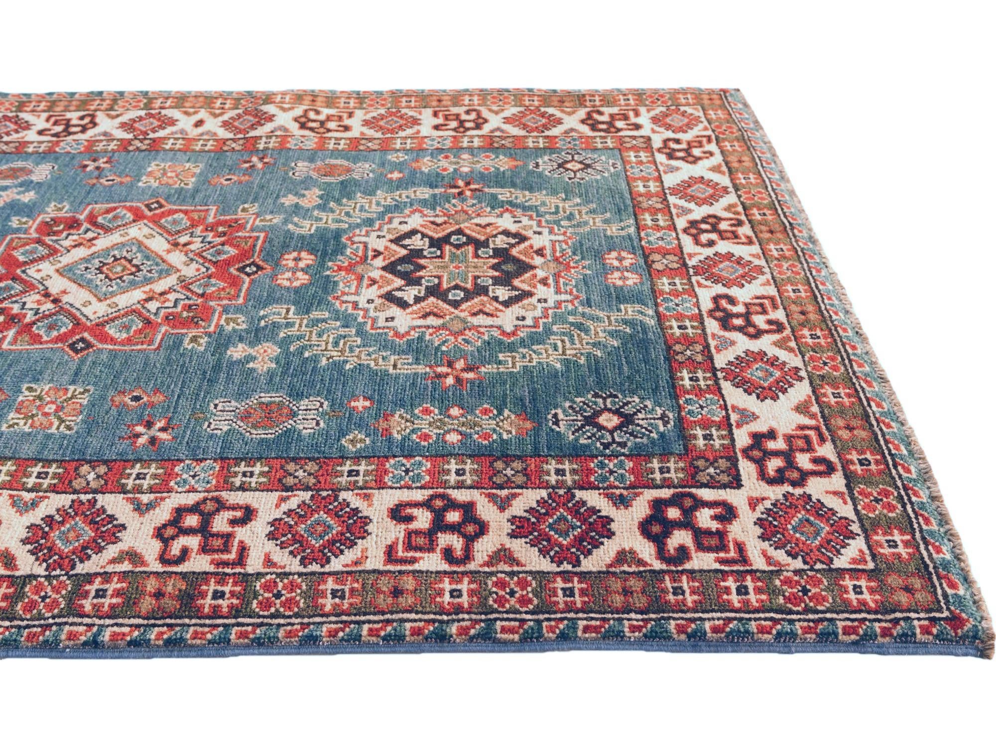 3' 6 x 4' 11 Hand Knotted Kazak Rug
