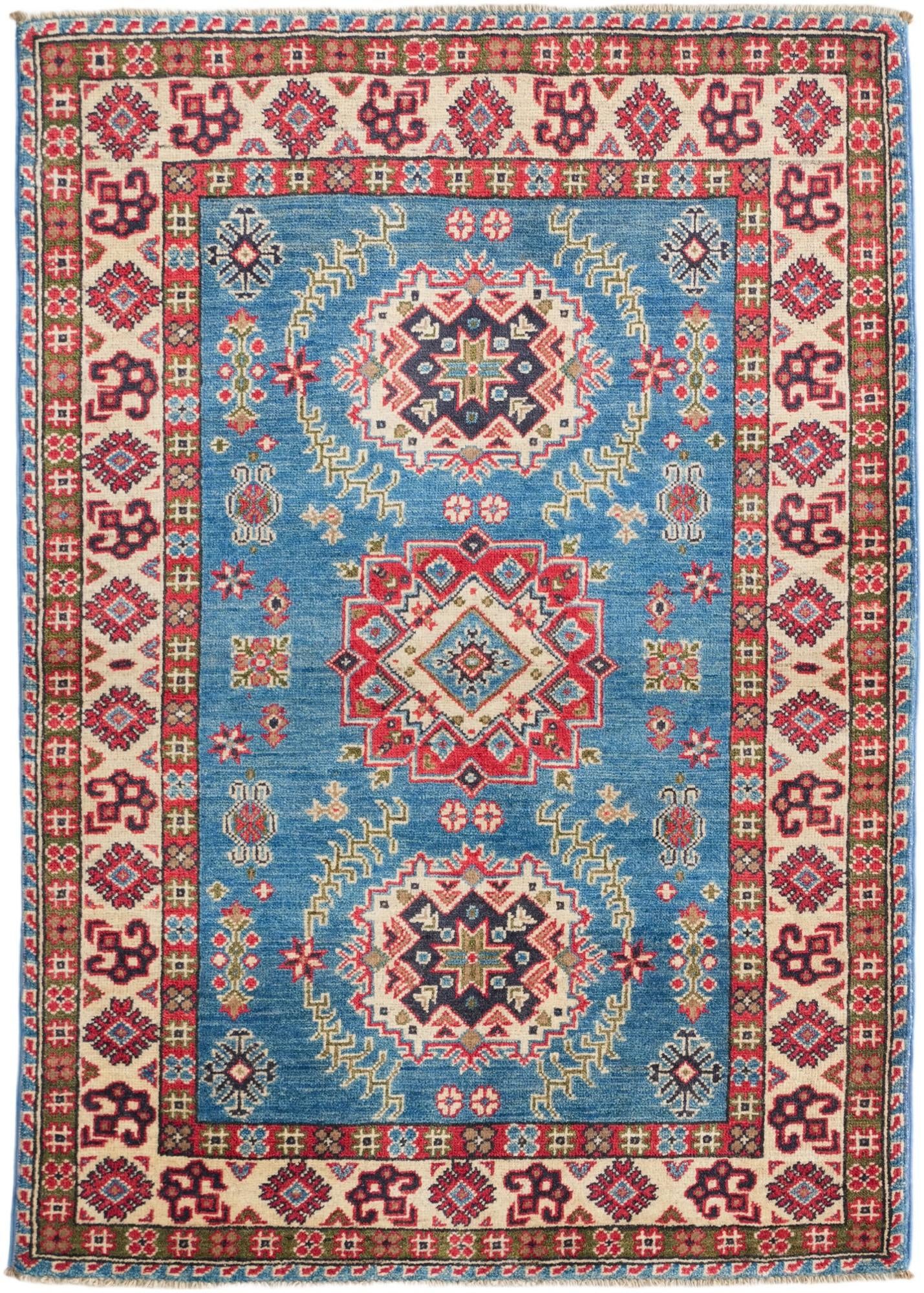 3' 6 x 4' 11 Hand Knotted Kazak Rug