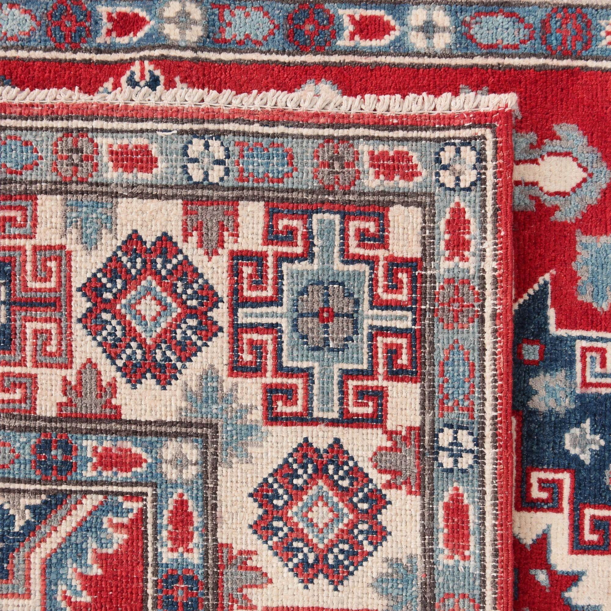 4' x 5' 11 Hand Knotted Kazak Rug