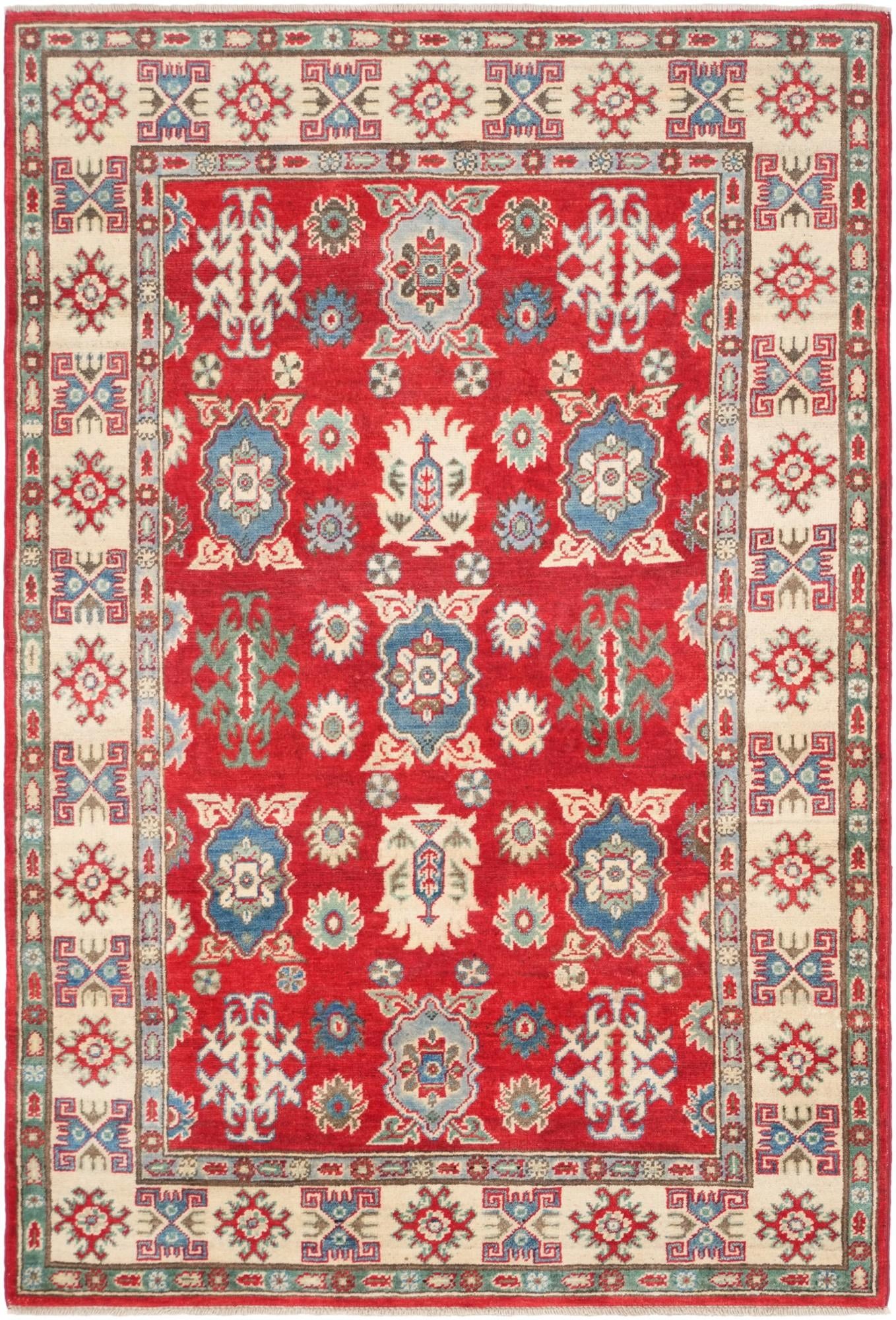 4' 2 x 6' 1 Hand Knotted Kazak Rug