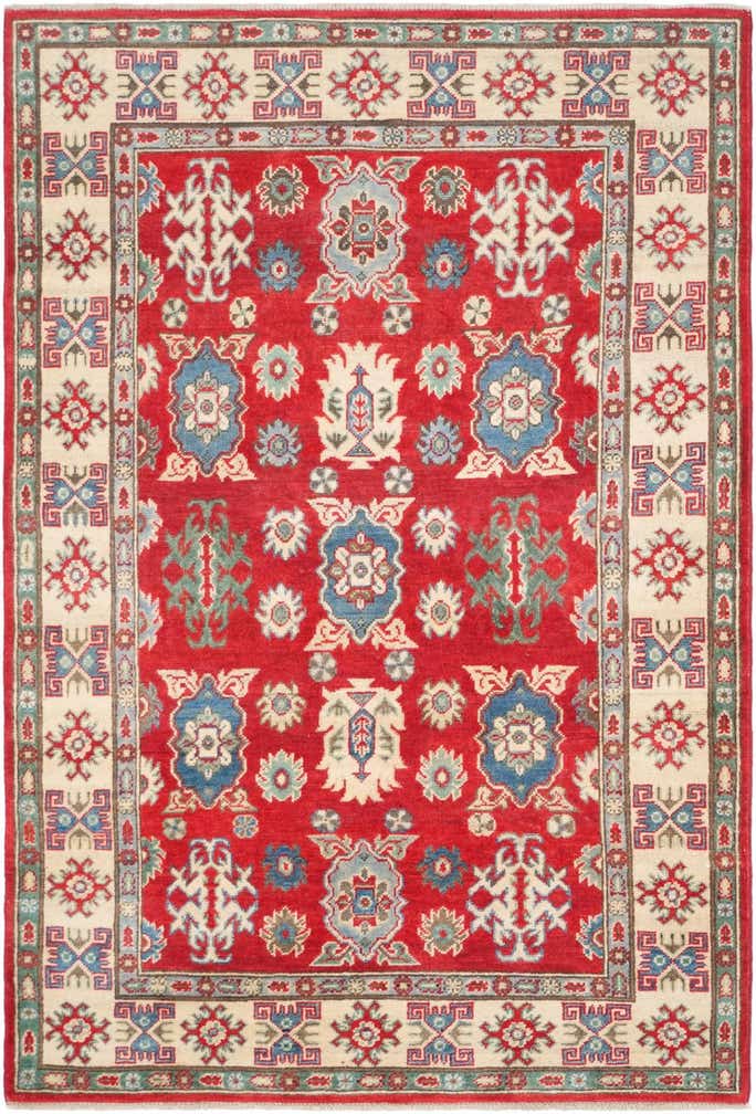 125cm x 185cm anudado a mano Kazak Alfombra