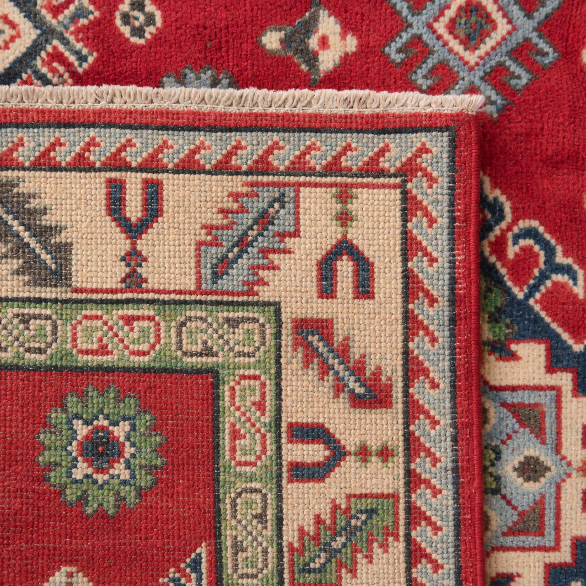 105cm x 145cm Handgeknüpft Kazak Teppich