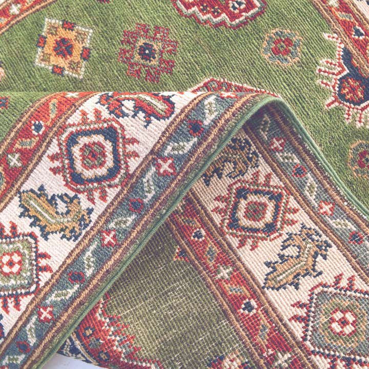 3' 4 x 4' 8 Hand Knotted Kazak Rug