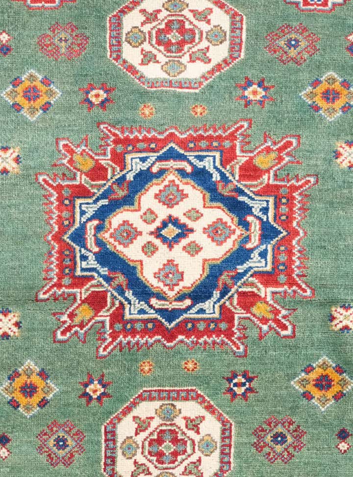 3' 4 x 4' 8 Hand Knotted Kazak Rug