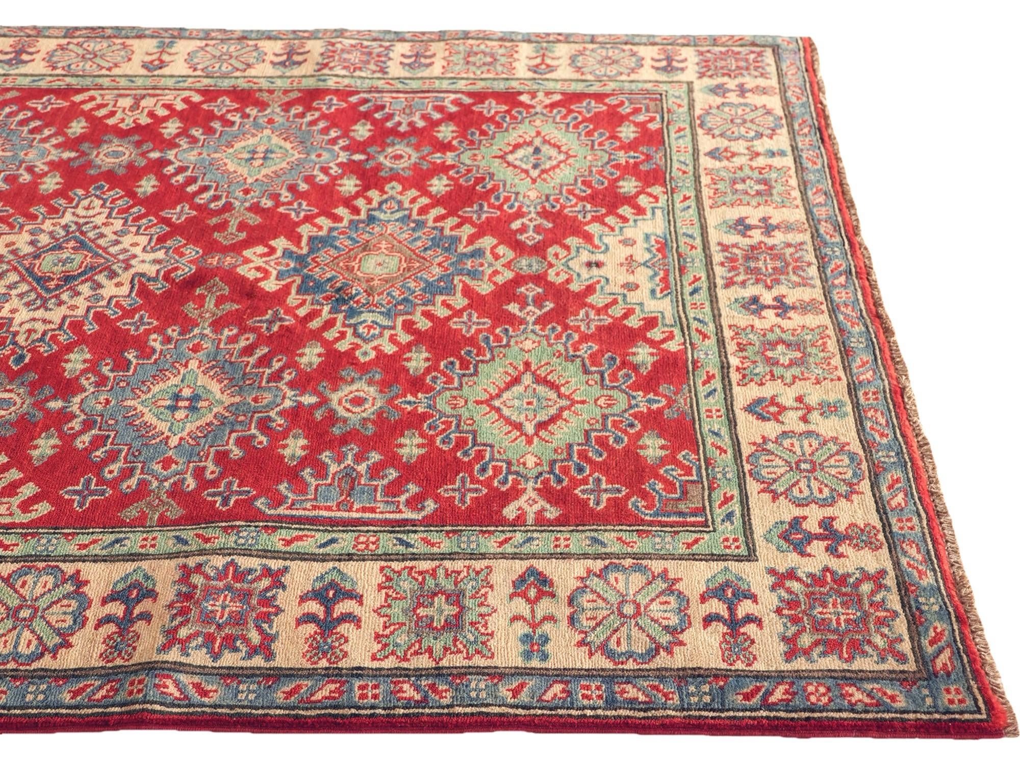 Detail image 6 of 10: 5' x 6' 6 Hand Knotted Kazak Rug
