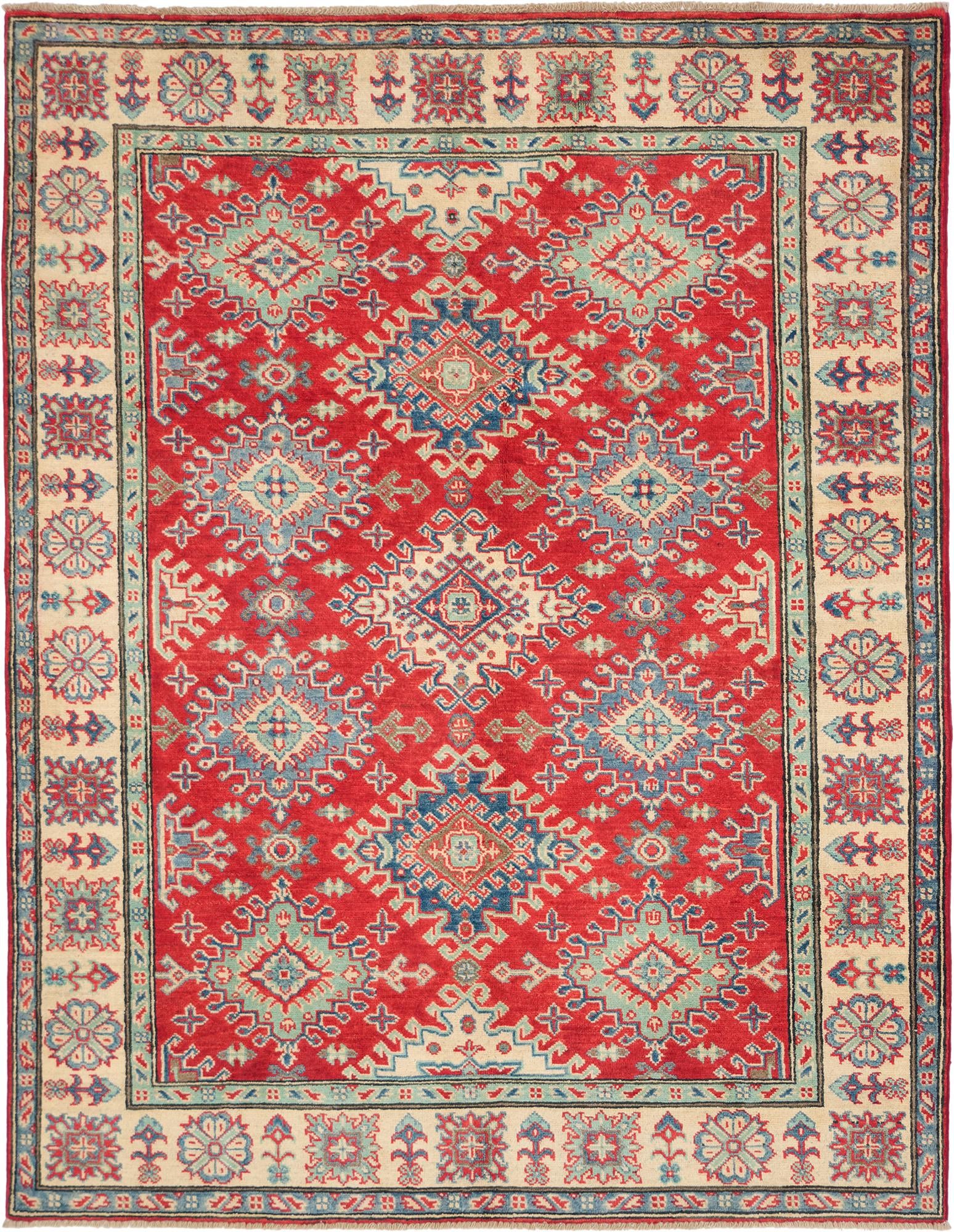 Detail image 2 of 10: 5' x 6' 6 Hand Knotted Kazak Rug