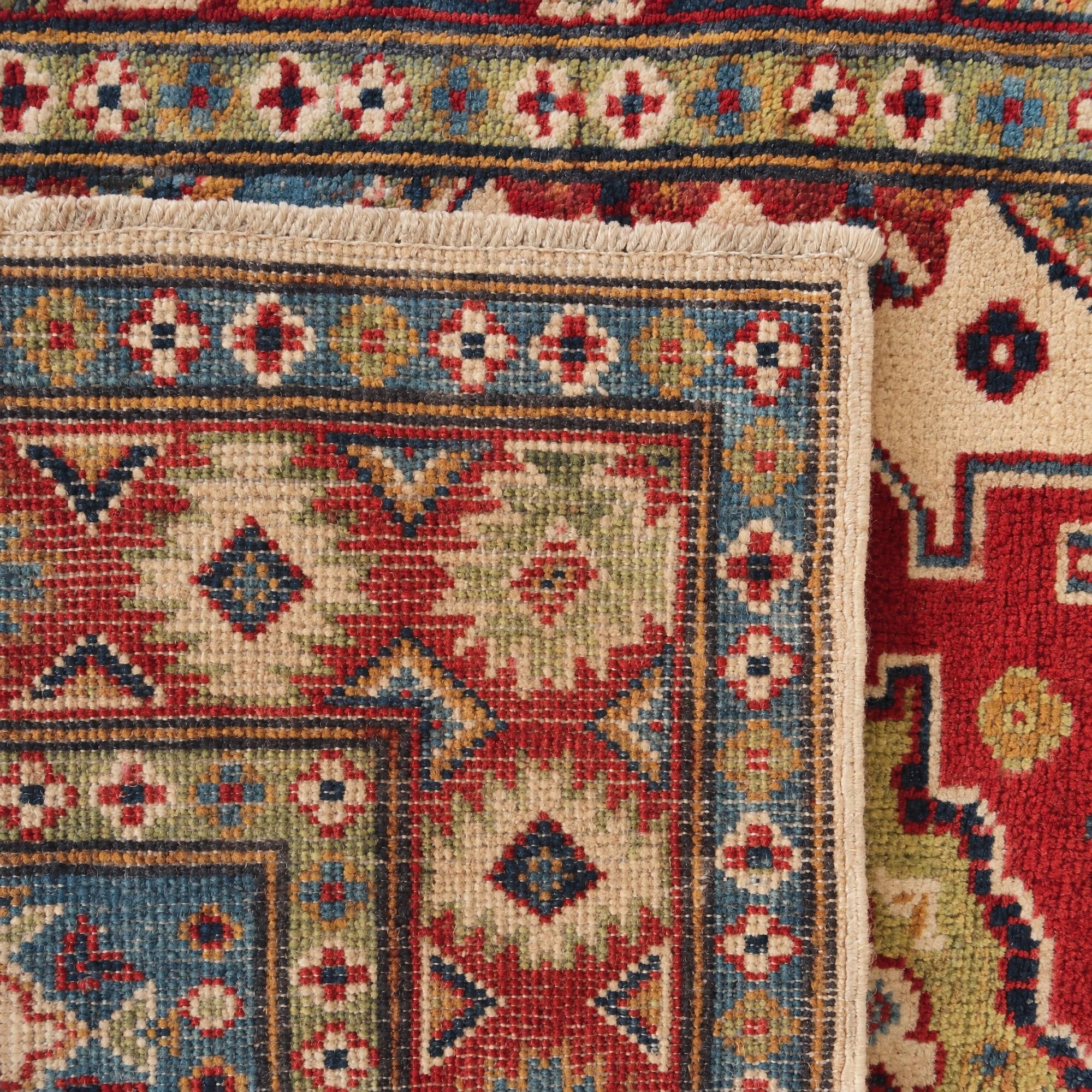 Detail image 12 of 12: 3' 2 x 4' 8 Hand Knotted Kazak Rug