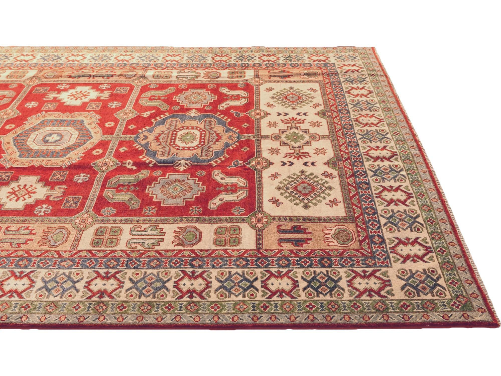 6' 9 x 9' 5 Hand Knotted Kazak Rug