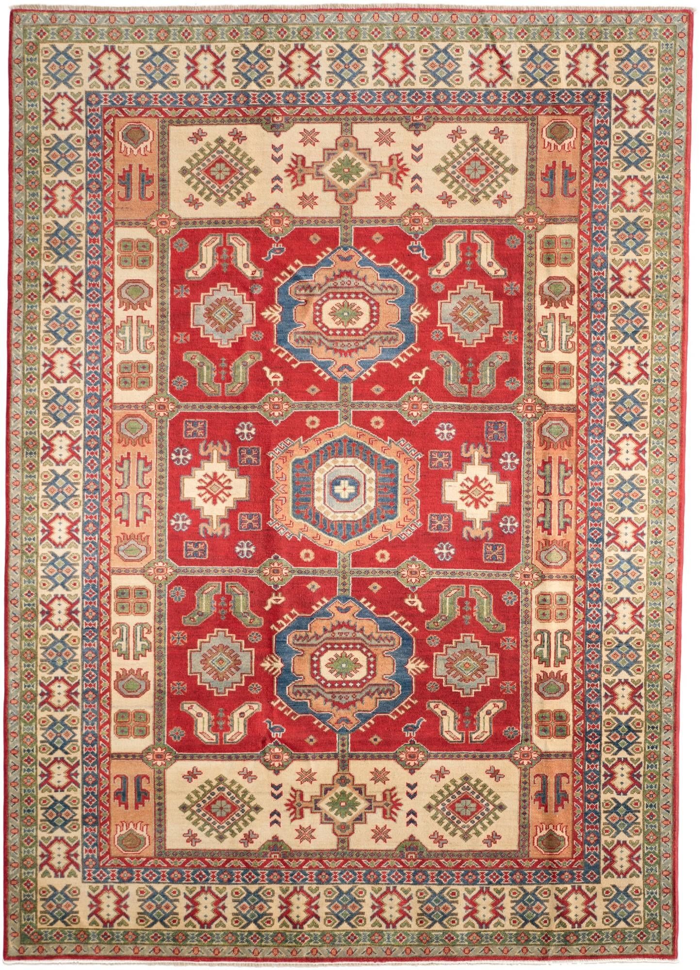 6' 9 x 9' 5 Hand Knotted Kazak Rug