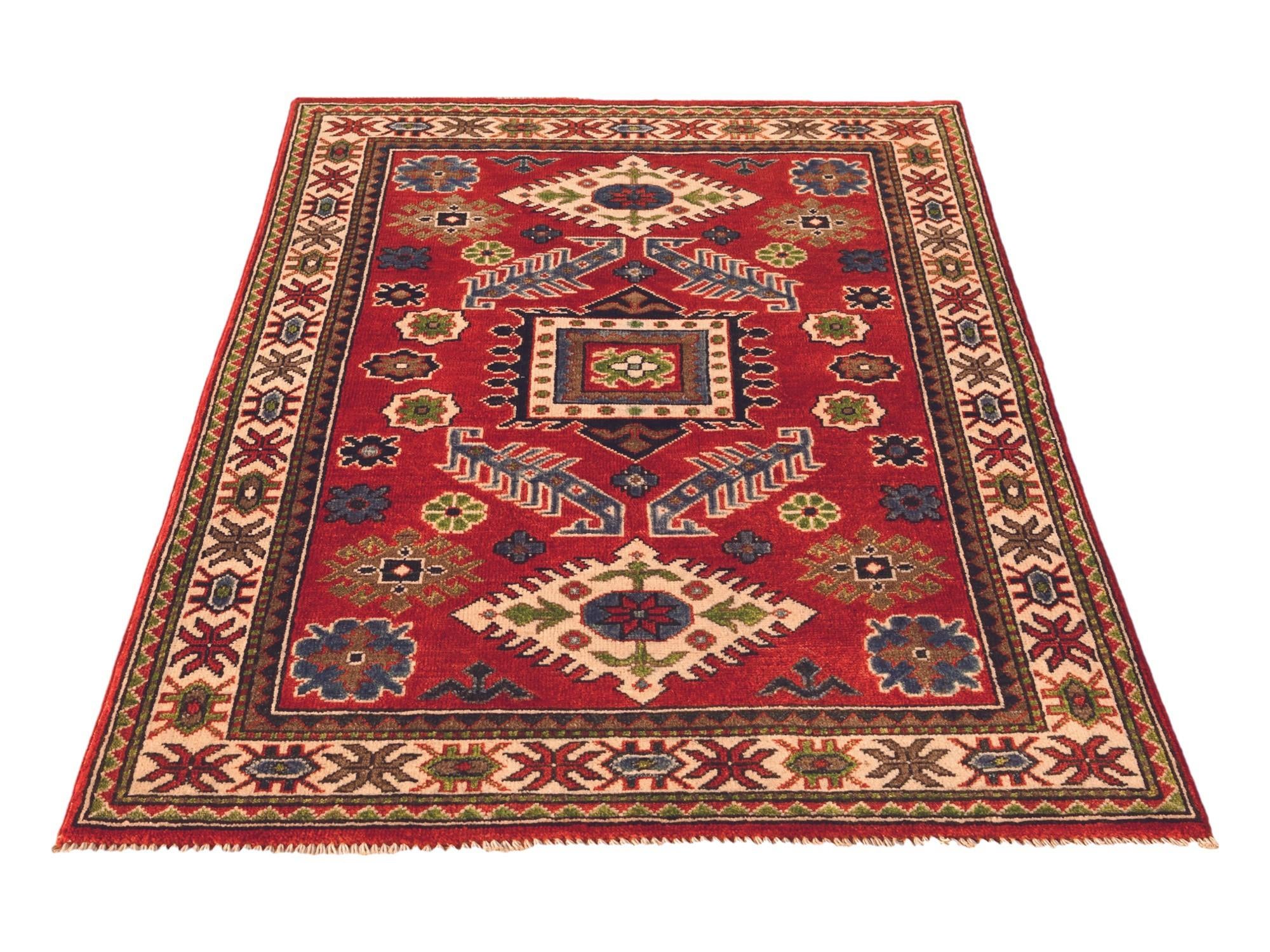 3' 3 x 4' 10 Hand Knotted Kazak Rug