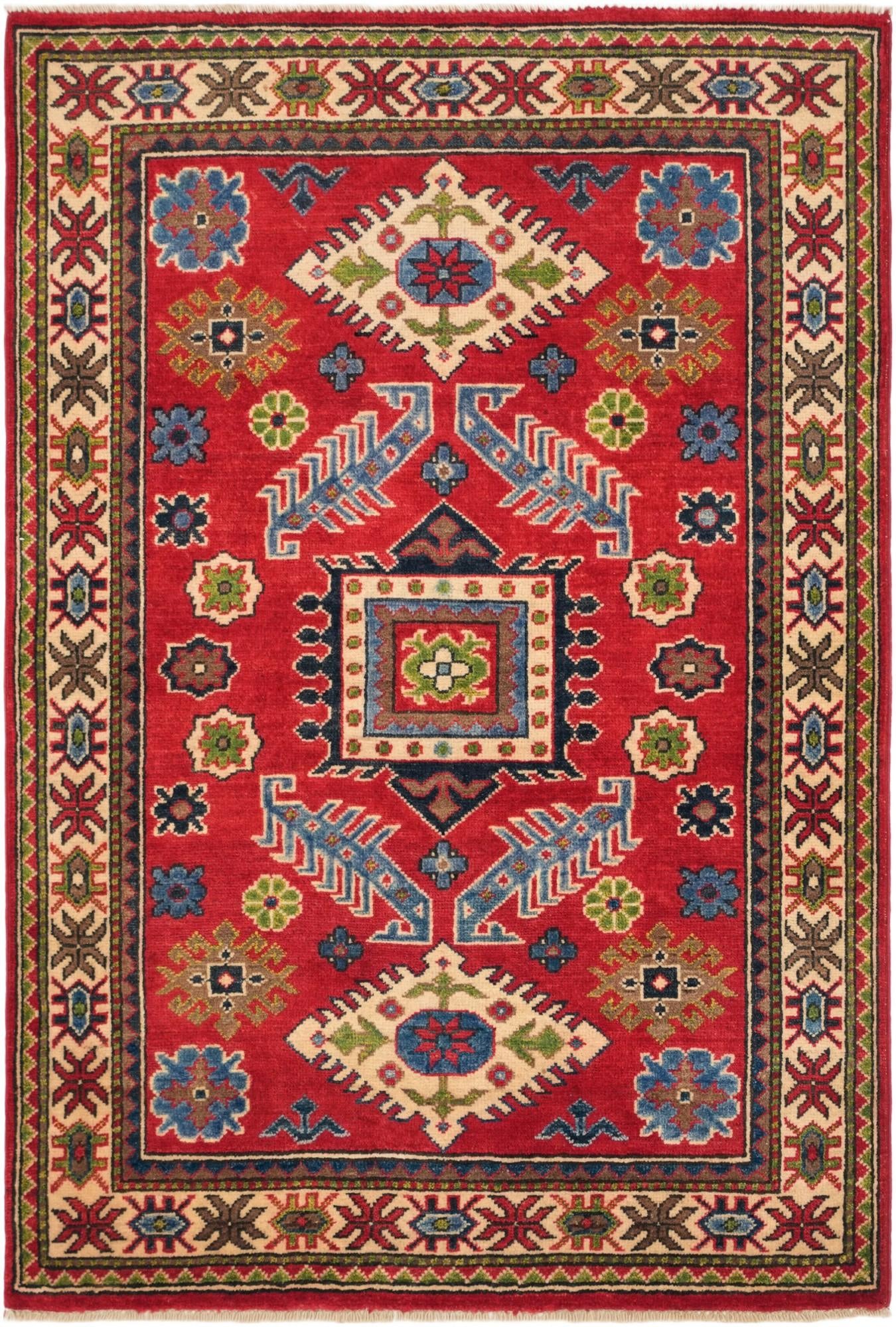 3' 3 x 4' 10 Hand Knotted Kazak Rug