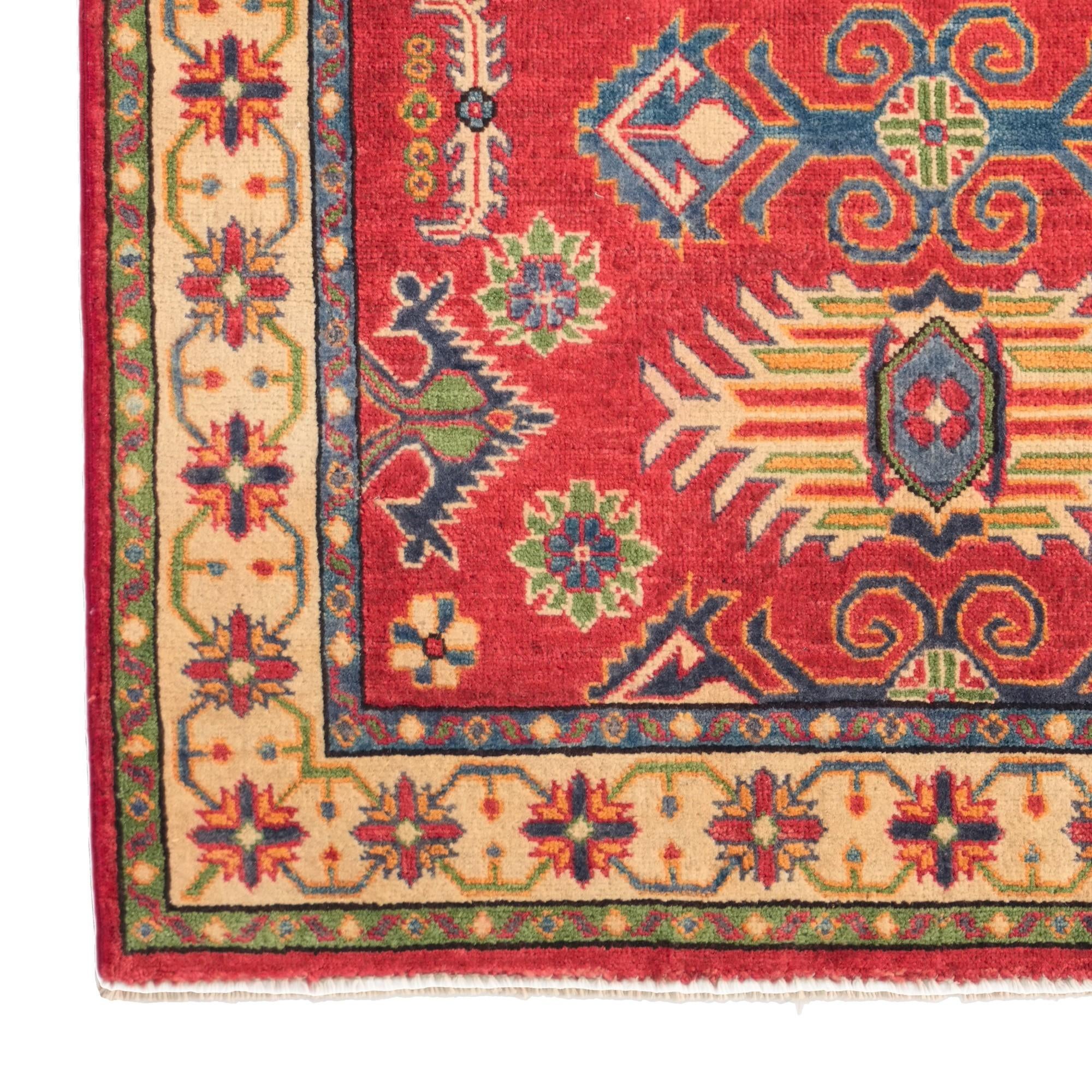 3' 11 x 5' 10 Hand Knotted Kazak Rug