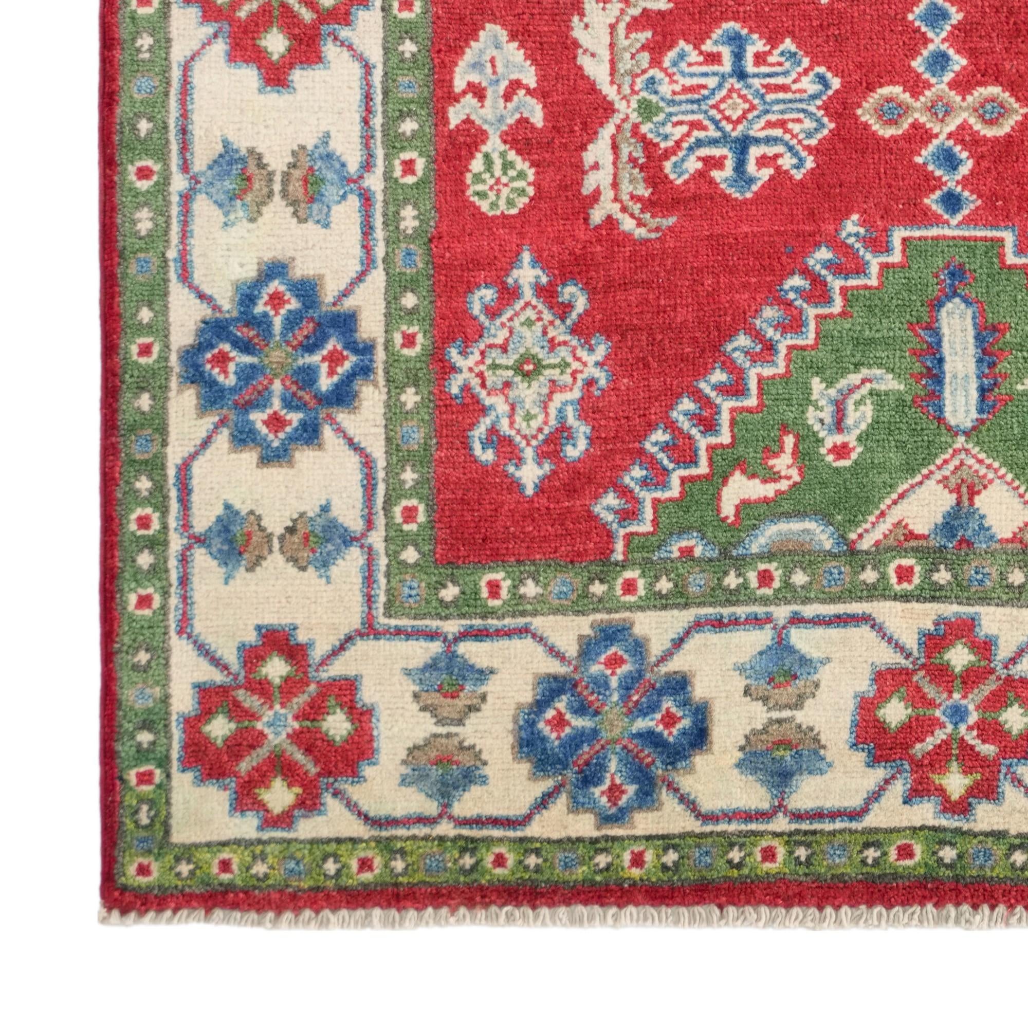 105cm x 155cm Handgeknüpft Kazak Teppich