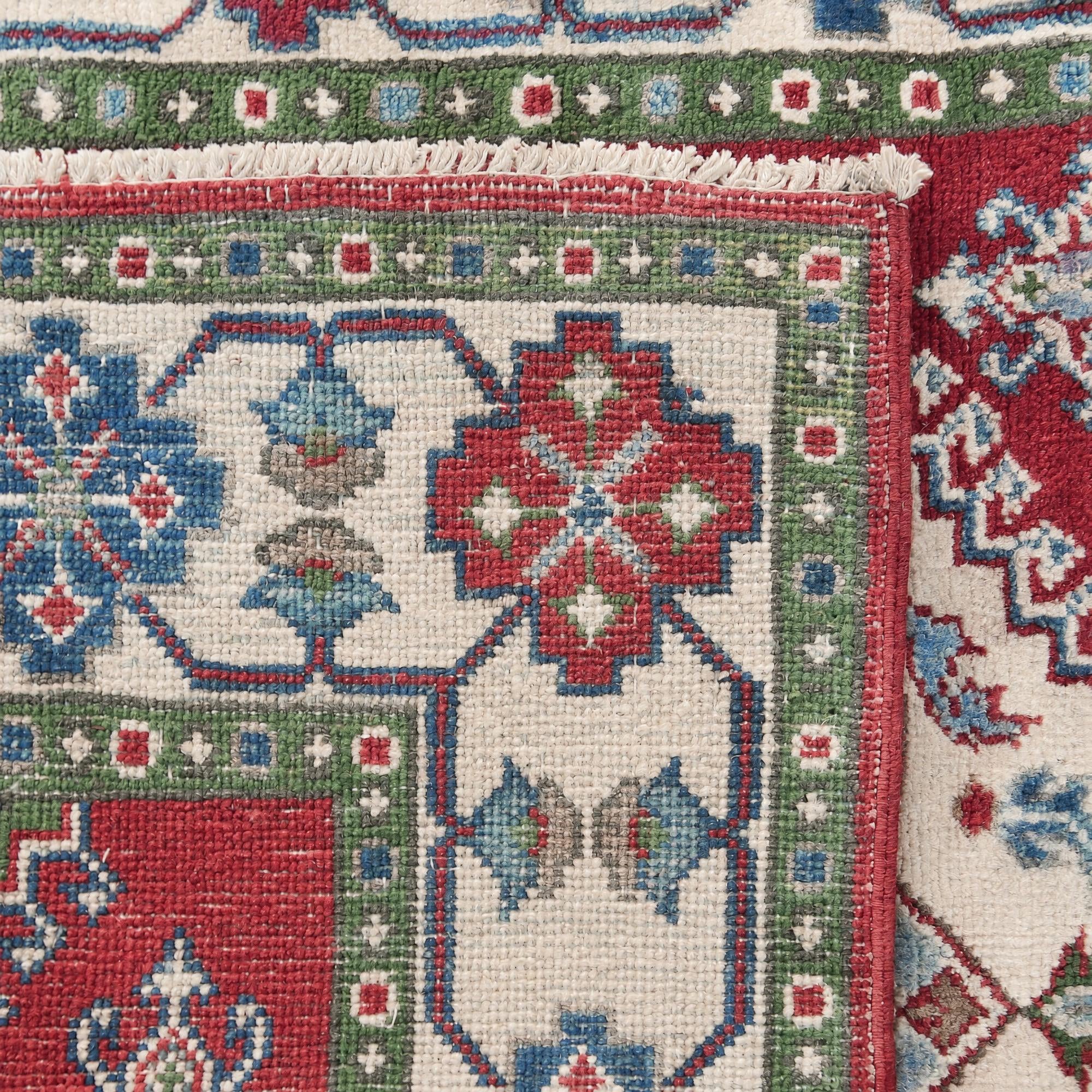 105cm x 155cm Handgeknüpft Kazak Teppich