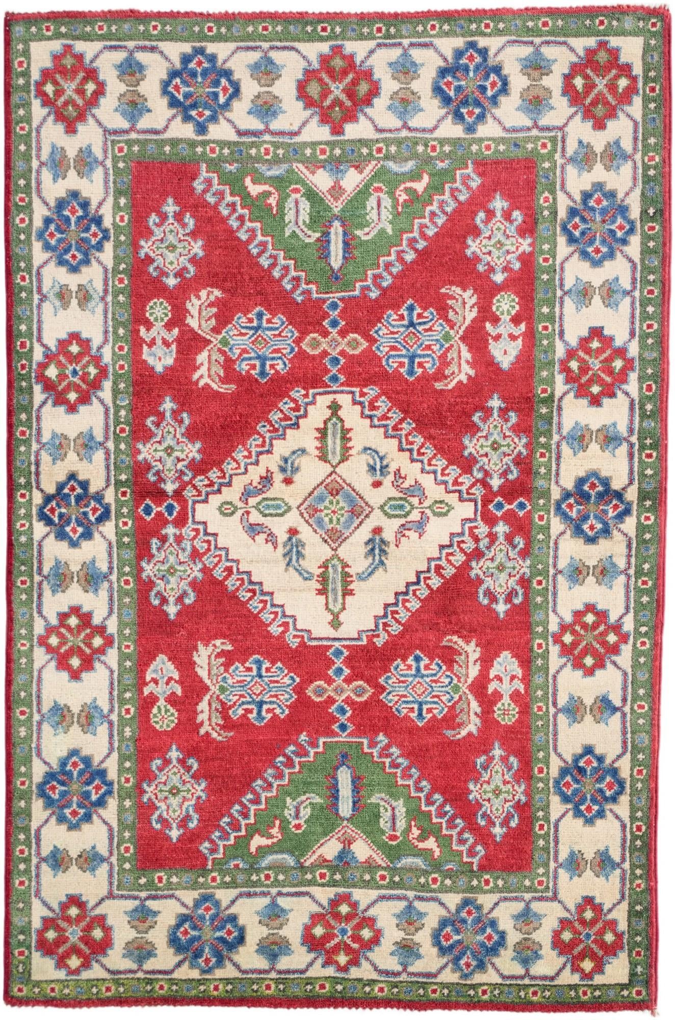 3' 5 x 5' 1 Hand Knotted Kazak Rug