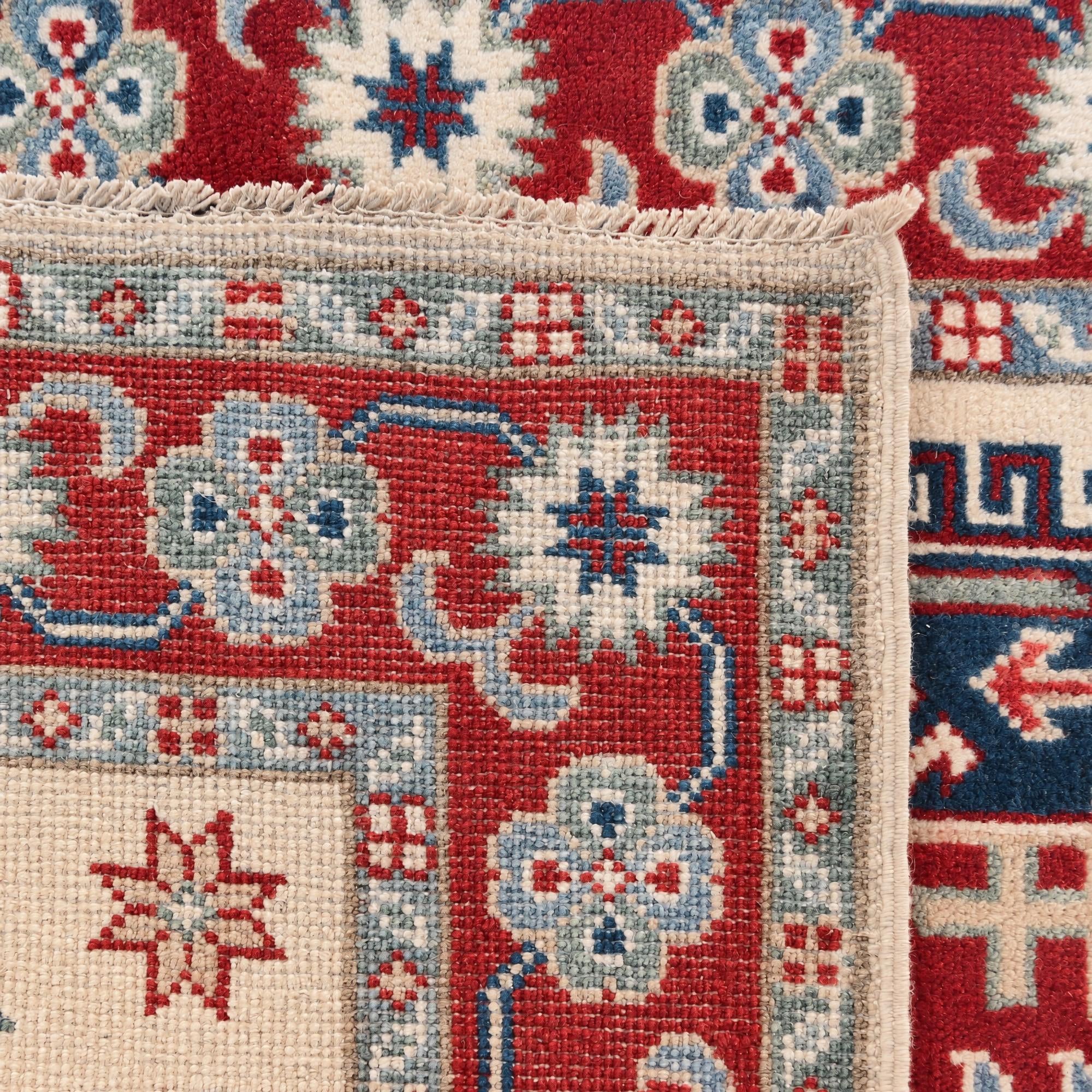 Detail image 12 of 12: 2' 7 x 4' 2 Hand Knotted Kazak Rug