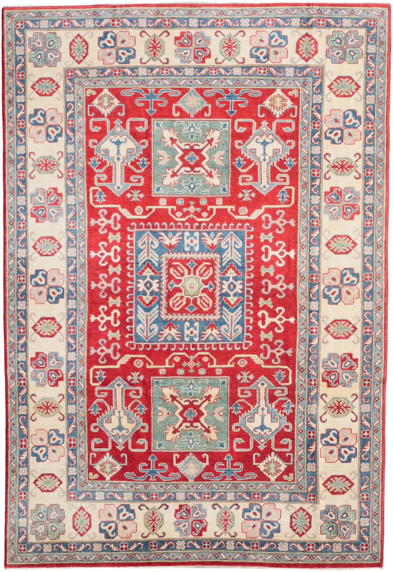 6' 7 x 9' 7 Hand Knotted Kazak Rug