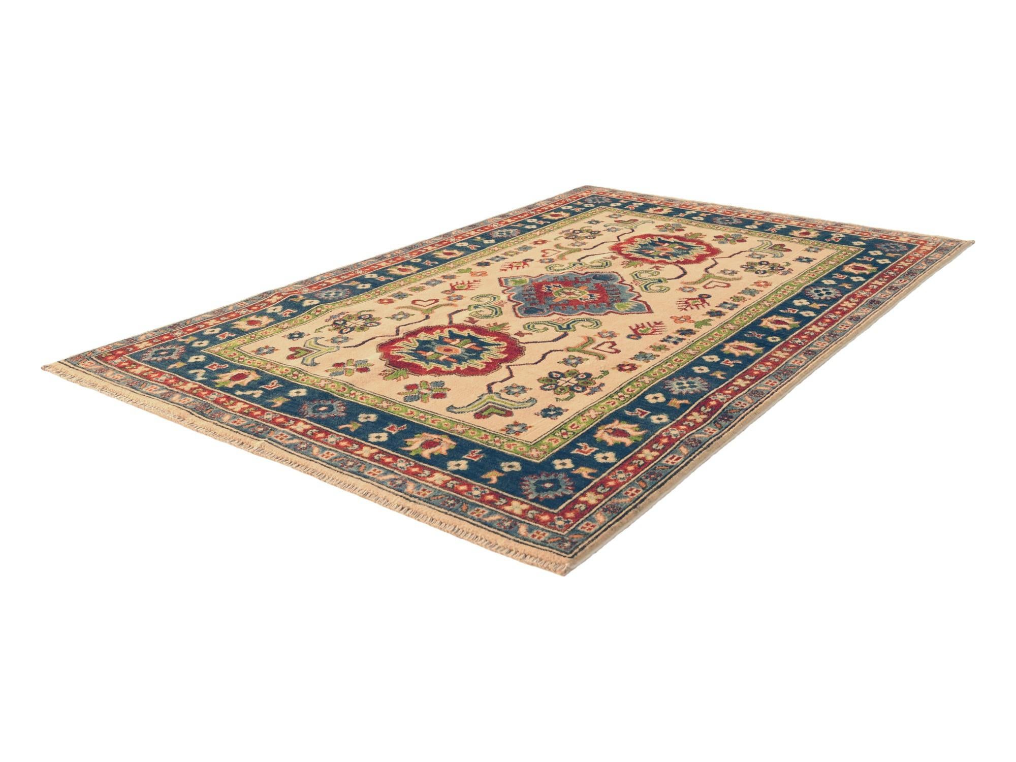 4' x 6' 1 Hand Knotted Kazak Rug