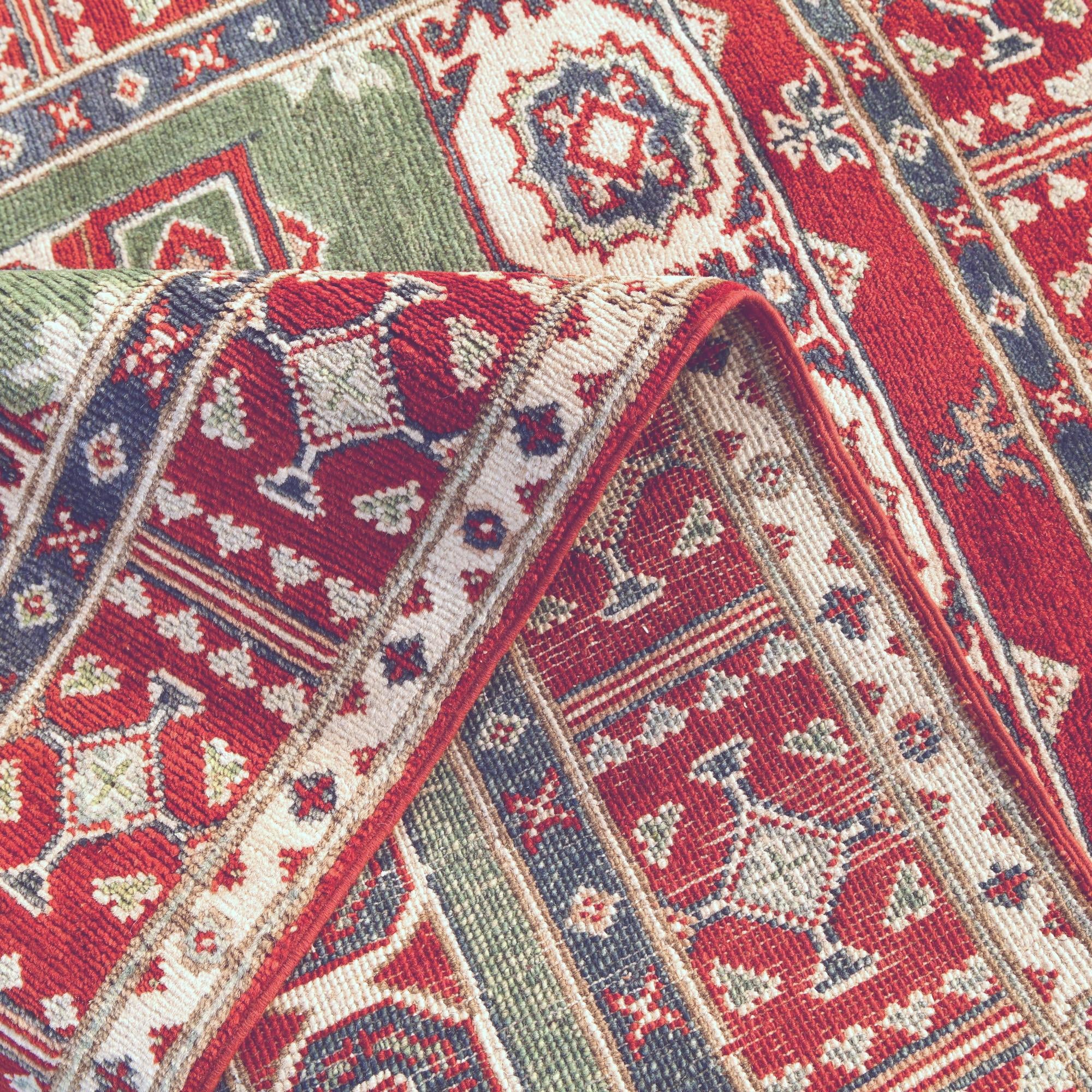 3' 4 x 4' 10 Hand Knotted Kazak Rug