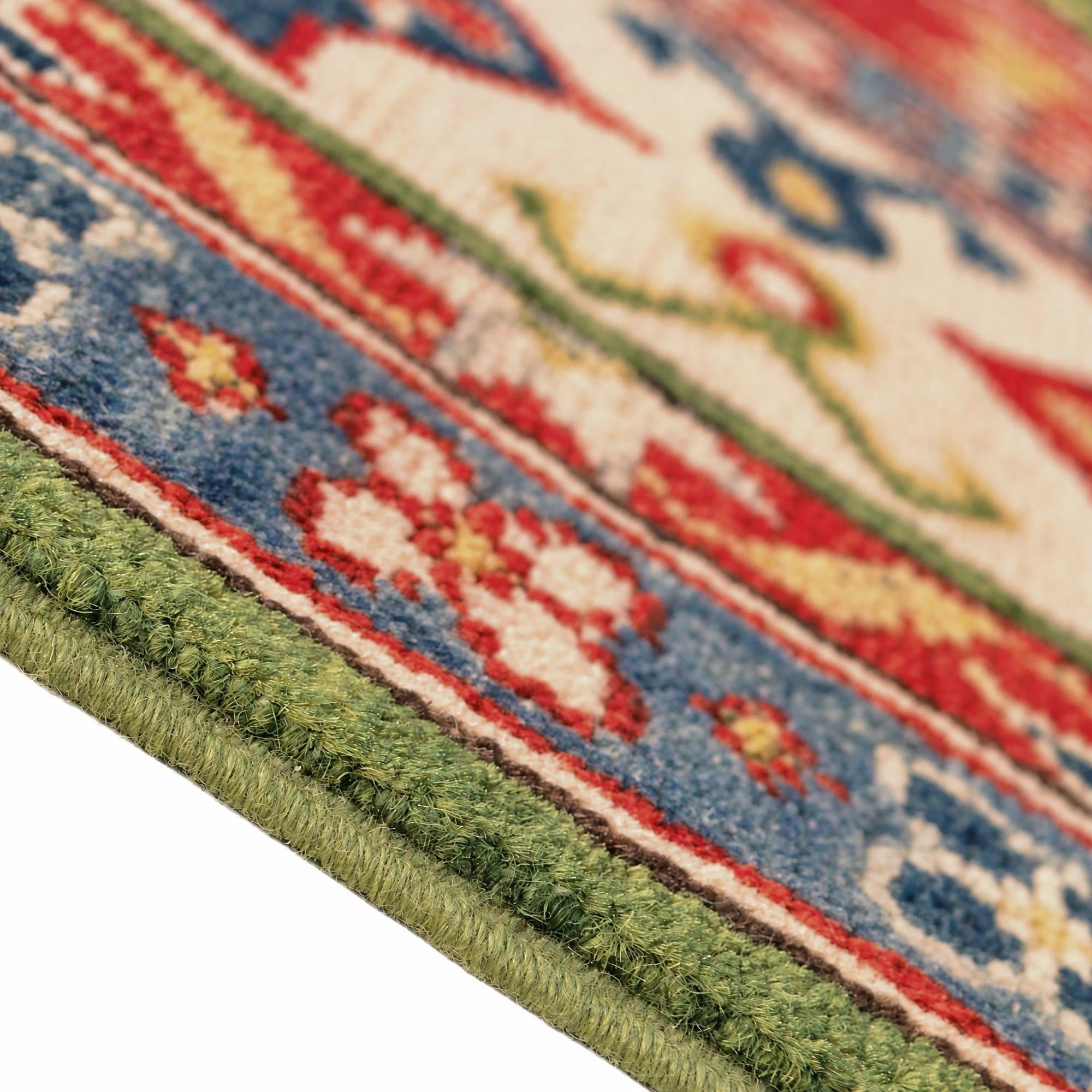 190cm x 275cm Hand Knotted Kazak Rug