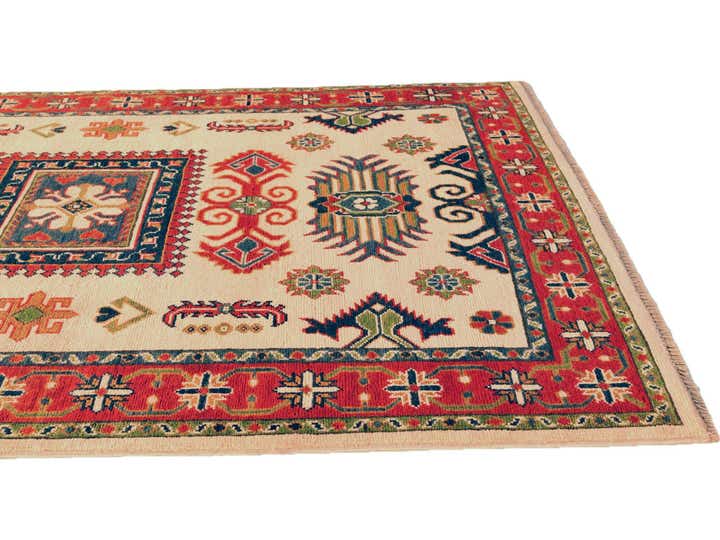 4' x 6' 2 Hand Knotted Kazak Rug