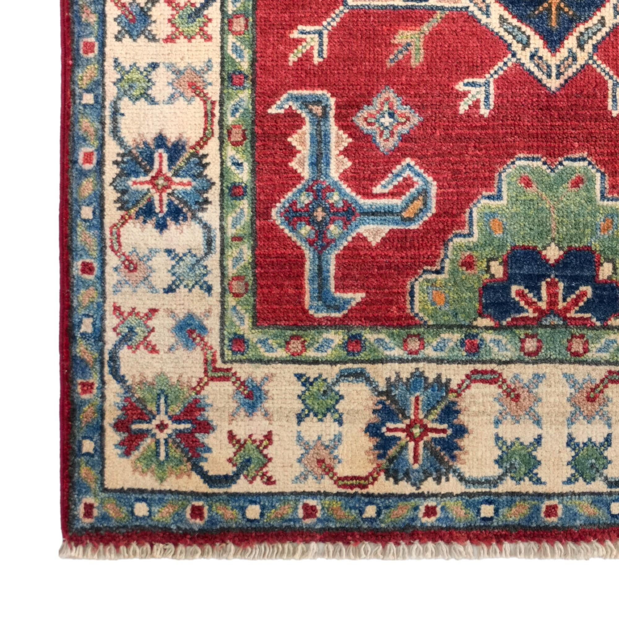 85cm x 125cm Handgeknüpft Kazak Teppich