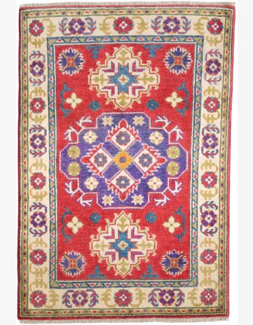 2' 10 x 4' 2 Hand Knotted Kazak Rug