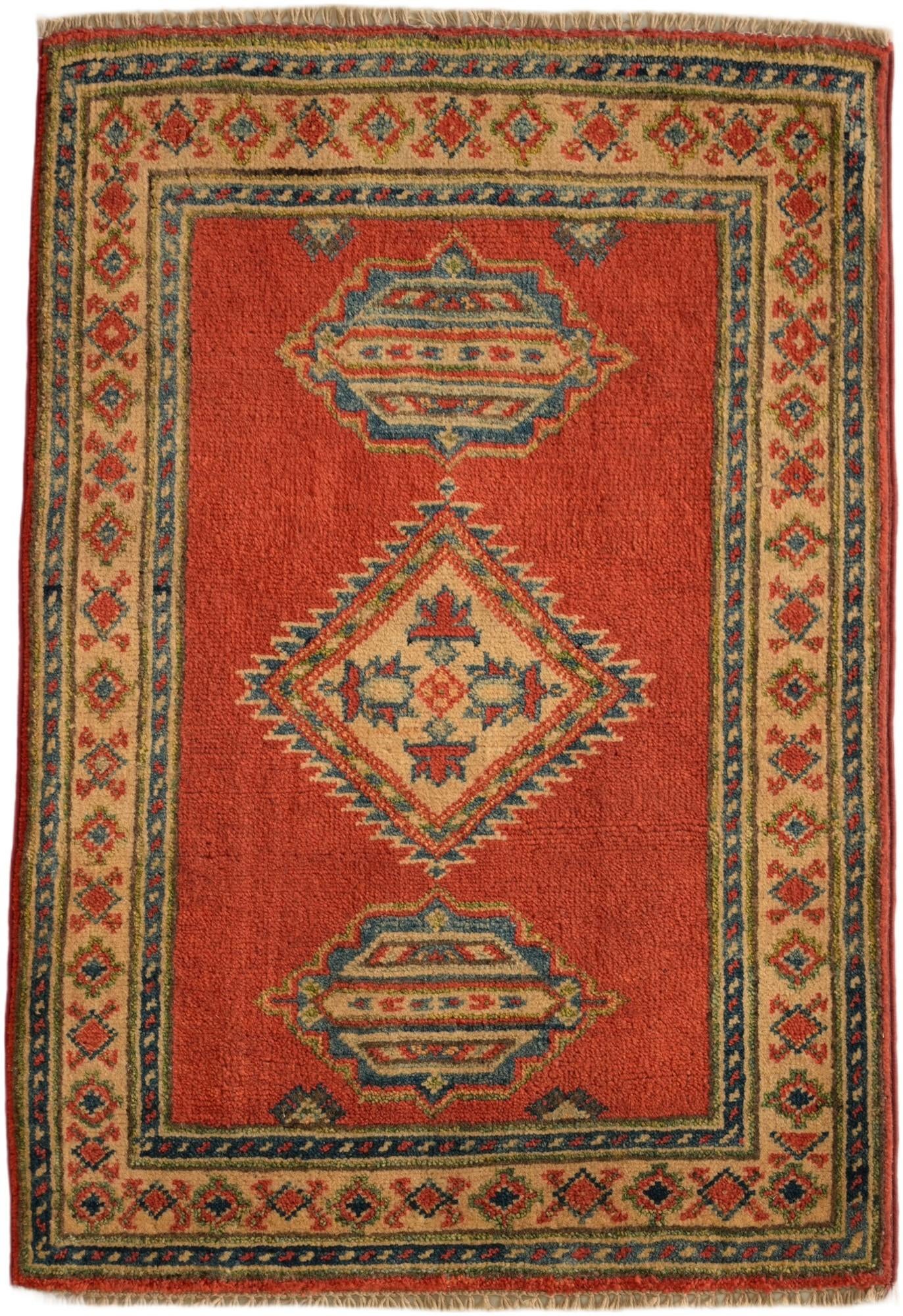 2' 1 x 3' Hand Knotted Kazak Rug