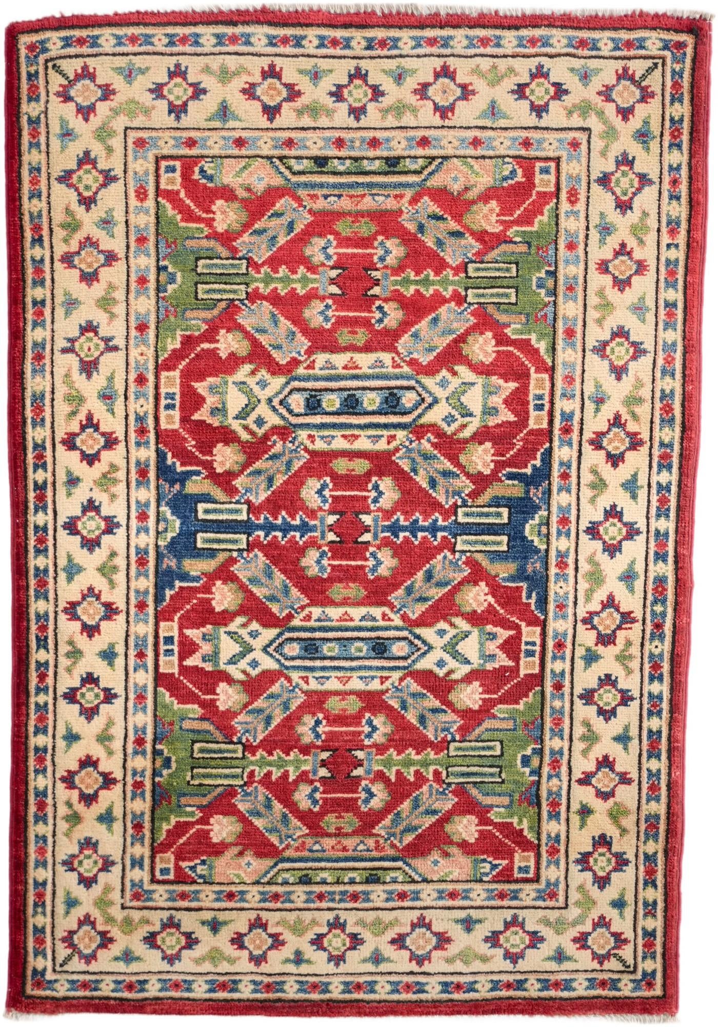 2' 7 x 3' 8 Hand Knotted Kazak Rug