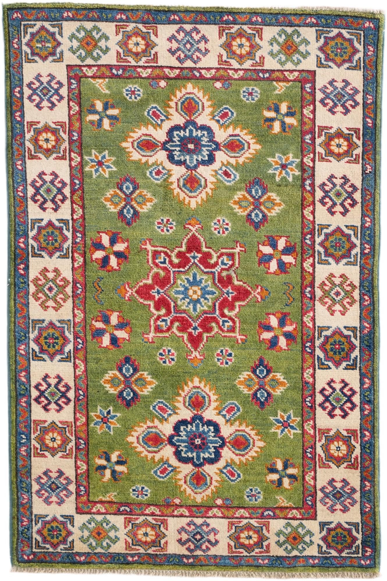 2' 8 x 4' Hand Knotted Kazak Rug