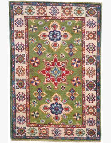 2' 8 x 4' Hand Knotted Kazak Rug