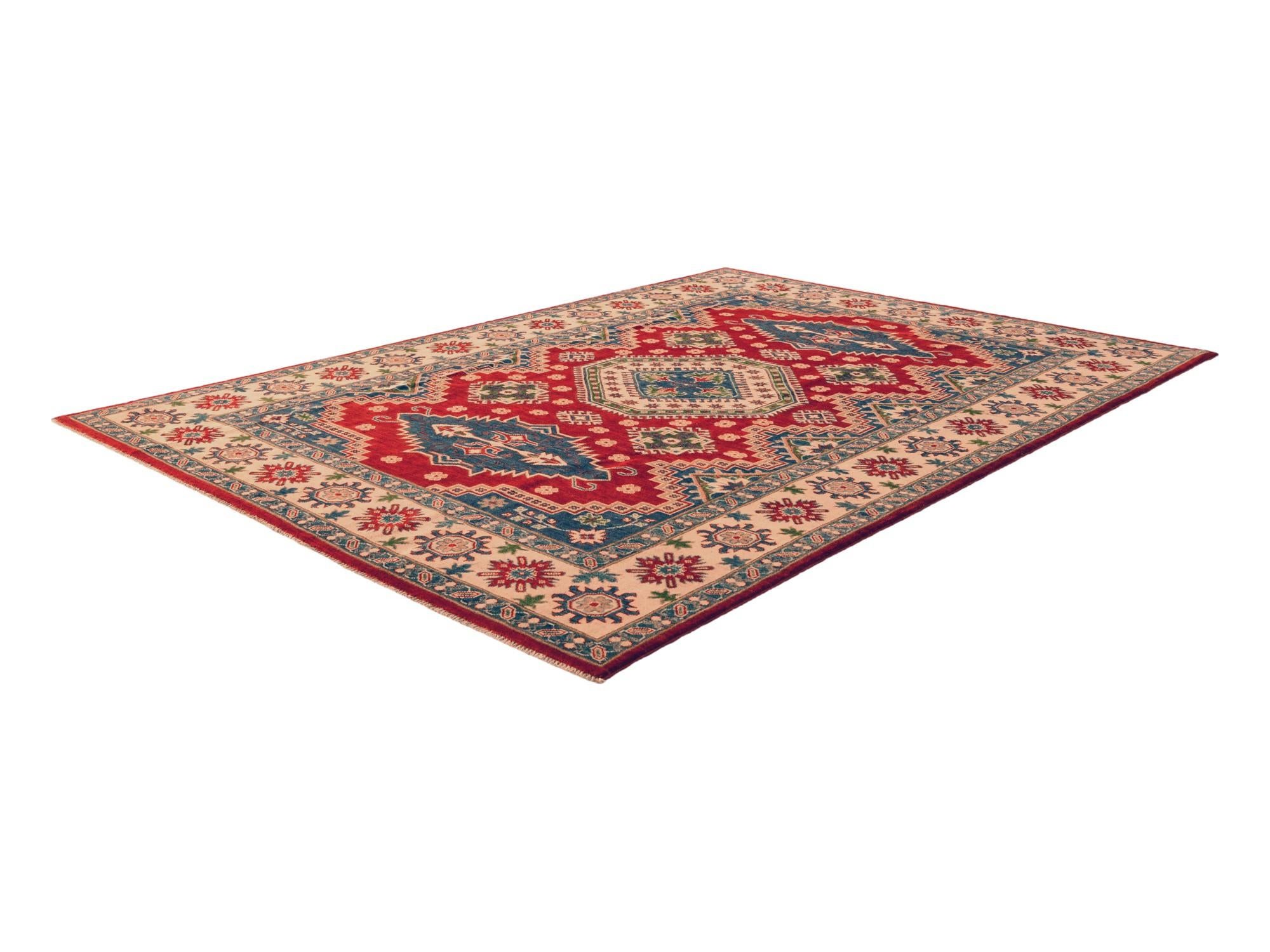 6' 10 x 9' 3 Hand Knotted Kazak Rug