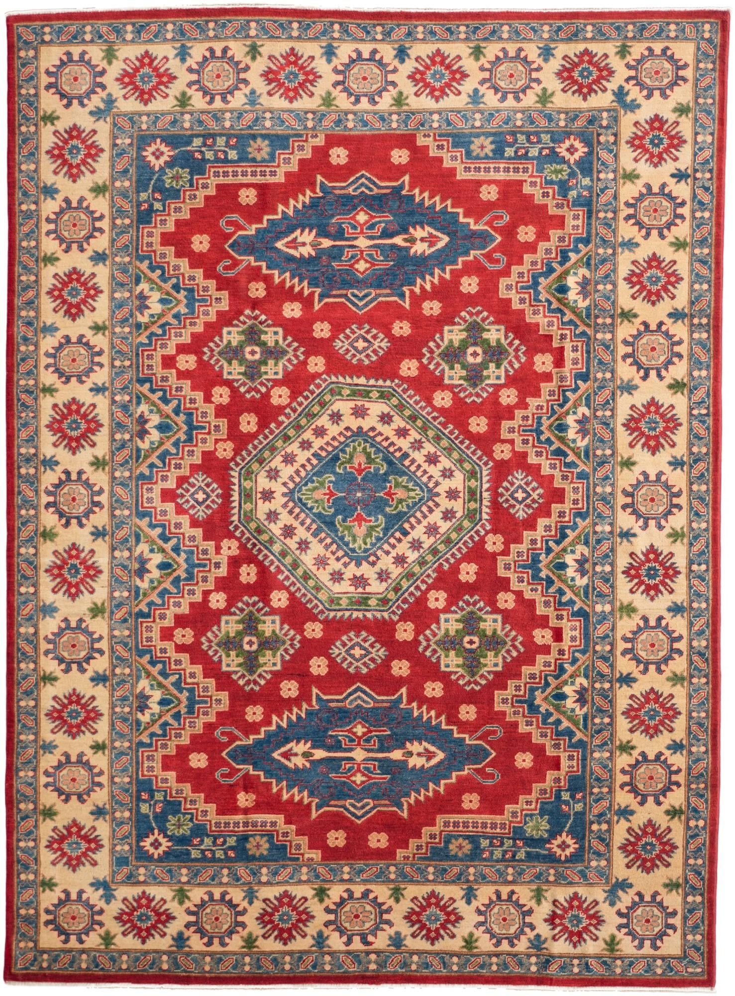 6' 10 x 9' 3 Hand Knotted Kazak Rug